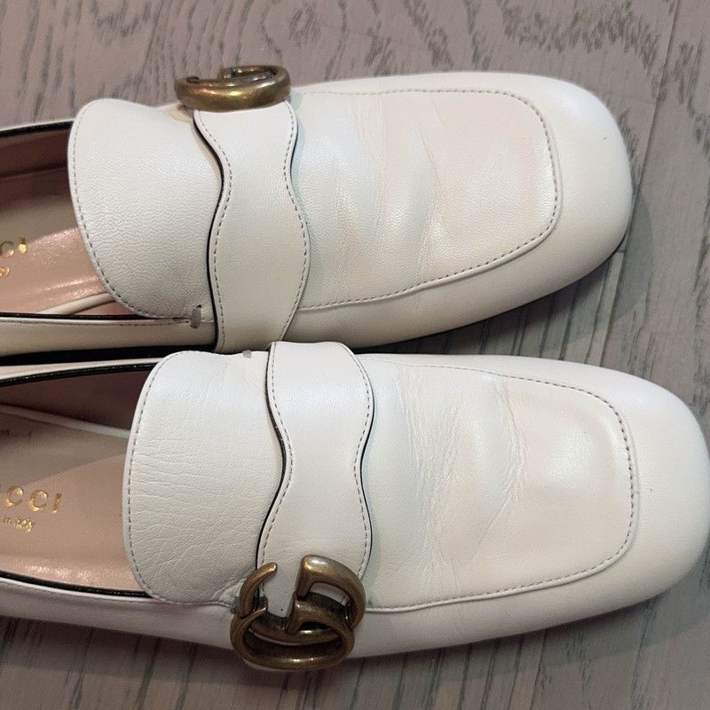 Gucci Gucci White Leather Double G Block Heels -2508 Size US 6.5 / IT 36.5 - 8 Thumbnail