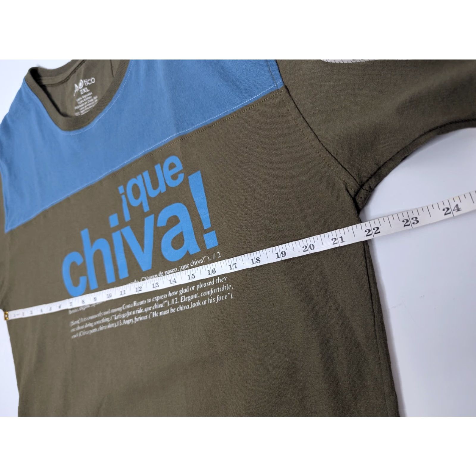 Gildan Alotico Que Chiva! Colorblock 2XL T-Shirt Costa Rican Slang Novelty Nike Shirt Size US XXL / EU 58 / 5 - 4 Thumbnail