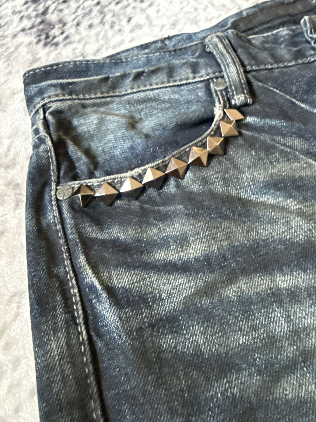 GOSTAR DE FUGA Fuga Japan Shadow Wash Coated Claw Mark Flared Jeans Size US 30 / EU 46 - 5 Thumbnail