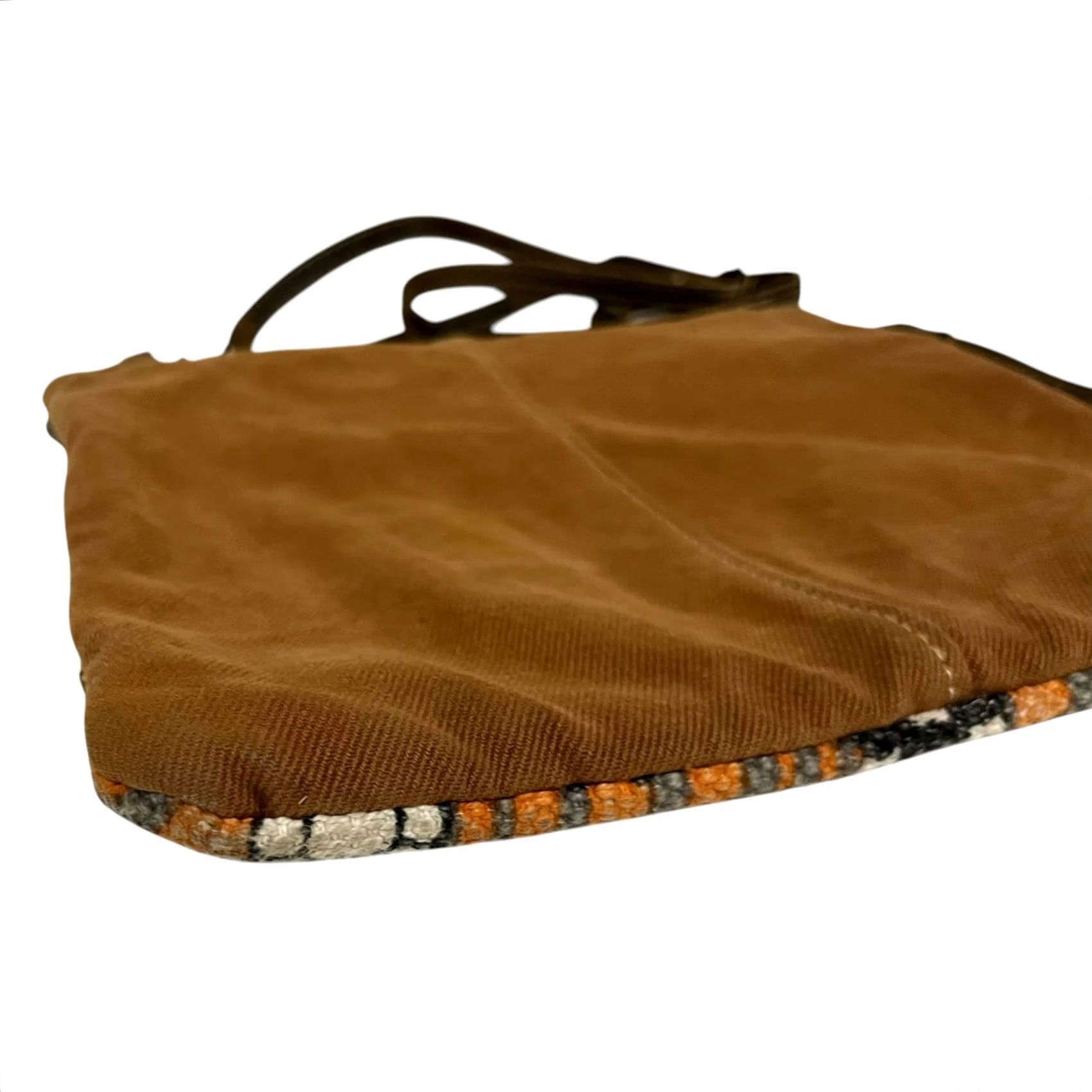 Vintage Myra Bag Crossbody Purse Orange Canvas Leather Strap Wristlet Rusty Trails Womens Bag Size ONE SIZE - 7 Thumbnail