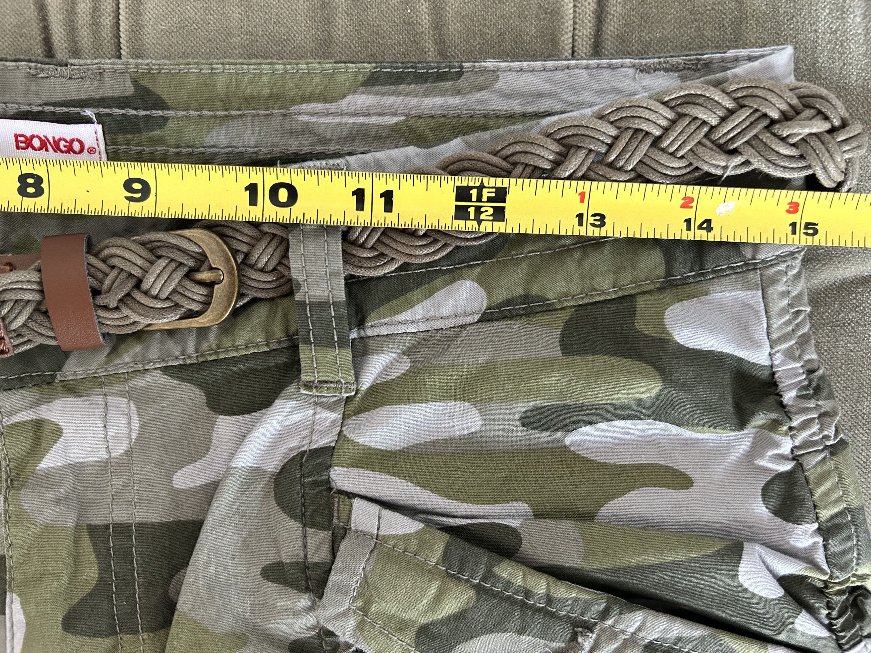 Other Bongo Size 5 shorts Women’s Junior’s Camo Ruched Braid Belt Size 30" / US 8 / IT 44 - 5 Thumbnail