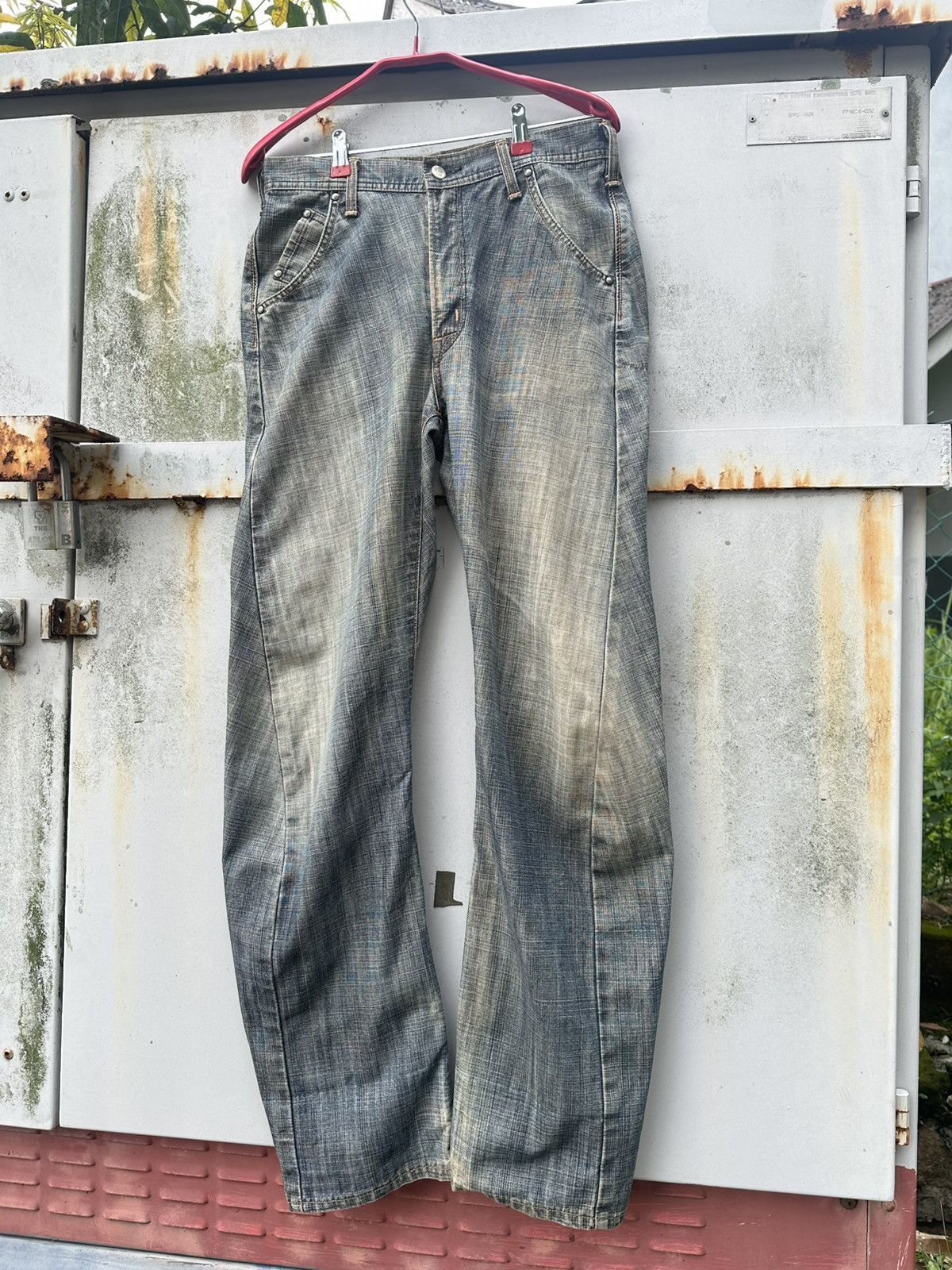 Edwin 👹Vintage Edwin E-Function Straight Cut Baggy Jeans Size US 28 / EU 44 - 2 Thumbnail