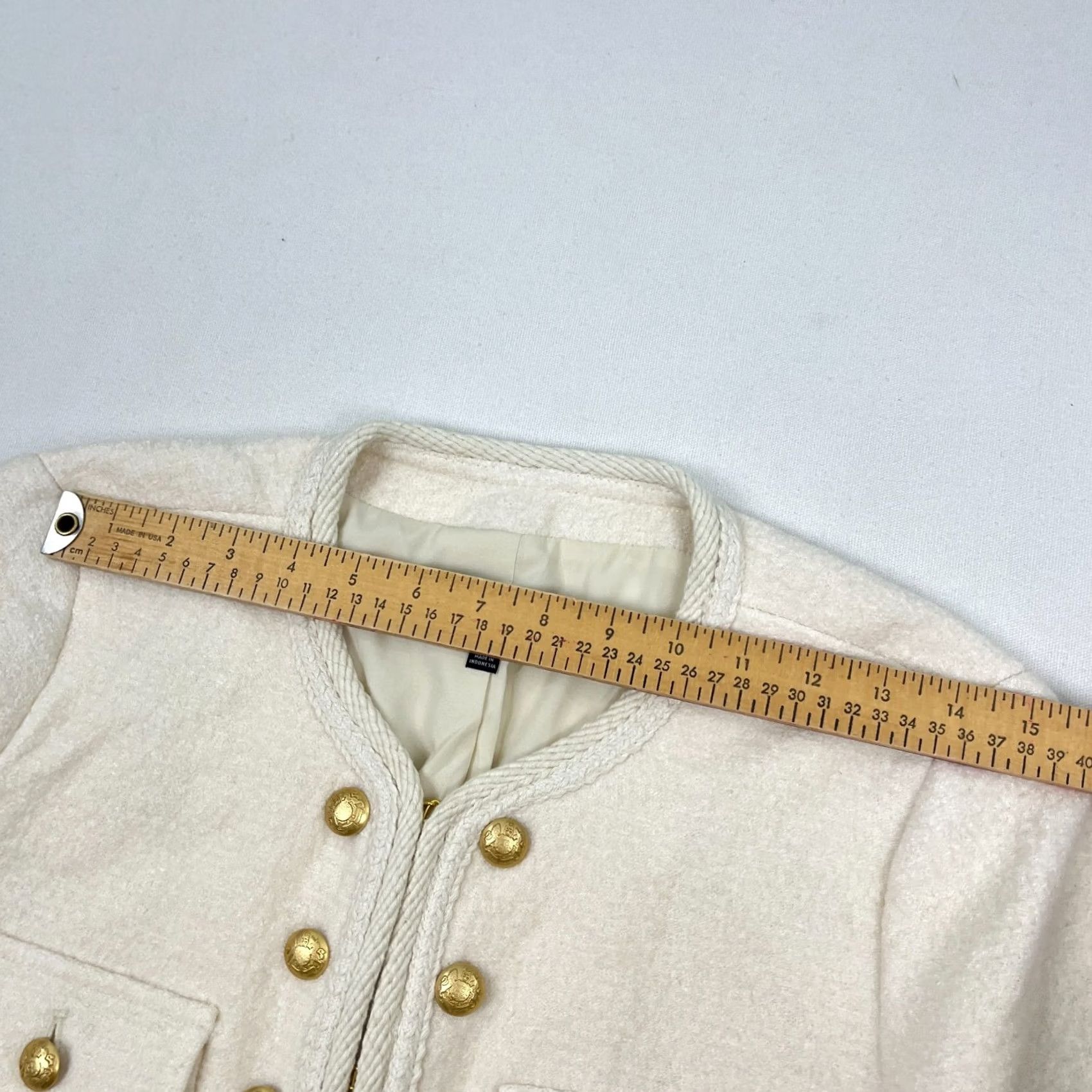 Talbots Talbots Blazer Jacket Womens Size 10 Ivory White Wool Gold Buttons Career Church Websites: N/A Size L / US 10 / IT 46 - 4 Thumbnail