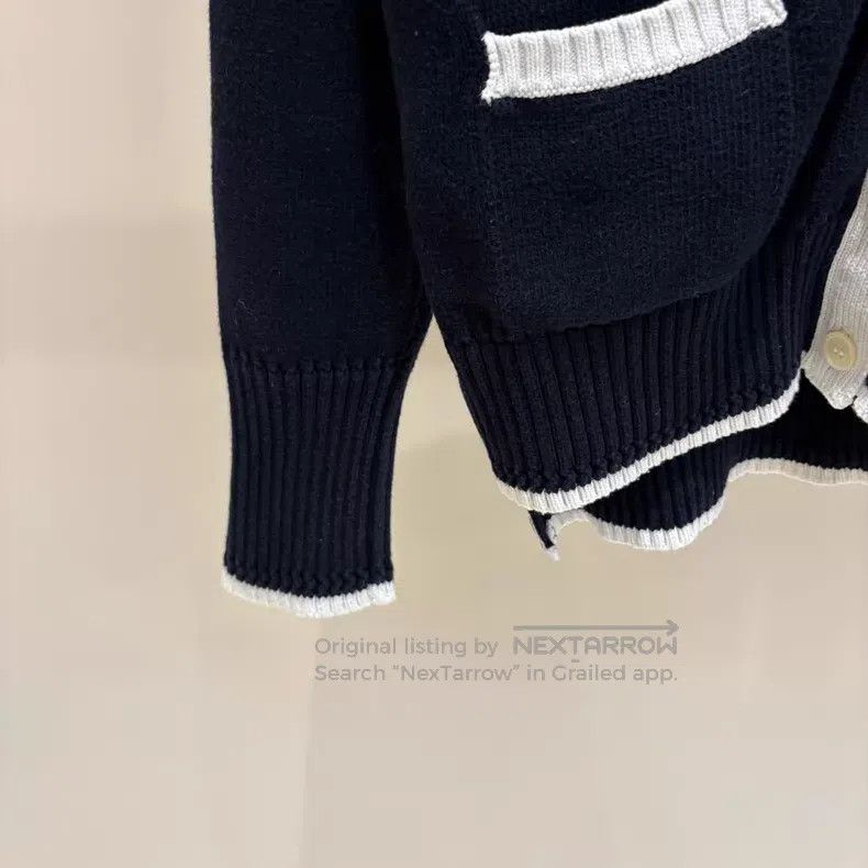 Thom Browne Thom Browne Striped V-Neck Single Breasted Long Sleeve Kni Size M / US 6-8 / IT 42-44 - 5 Thumbnail