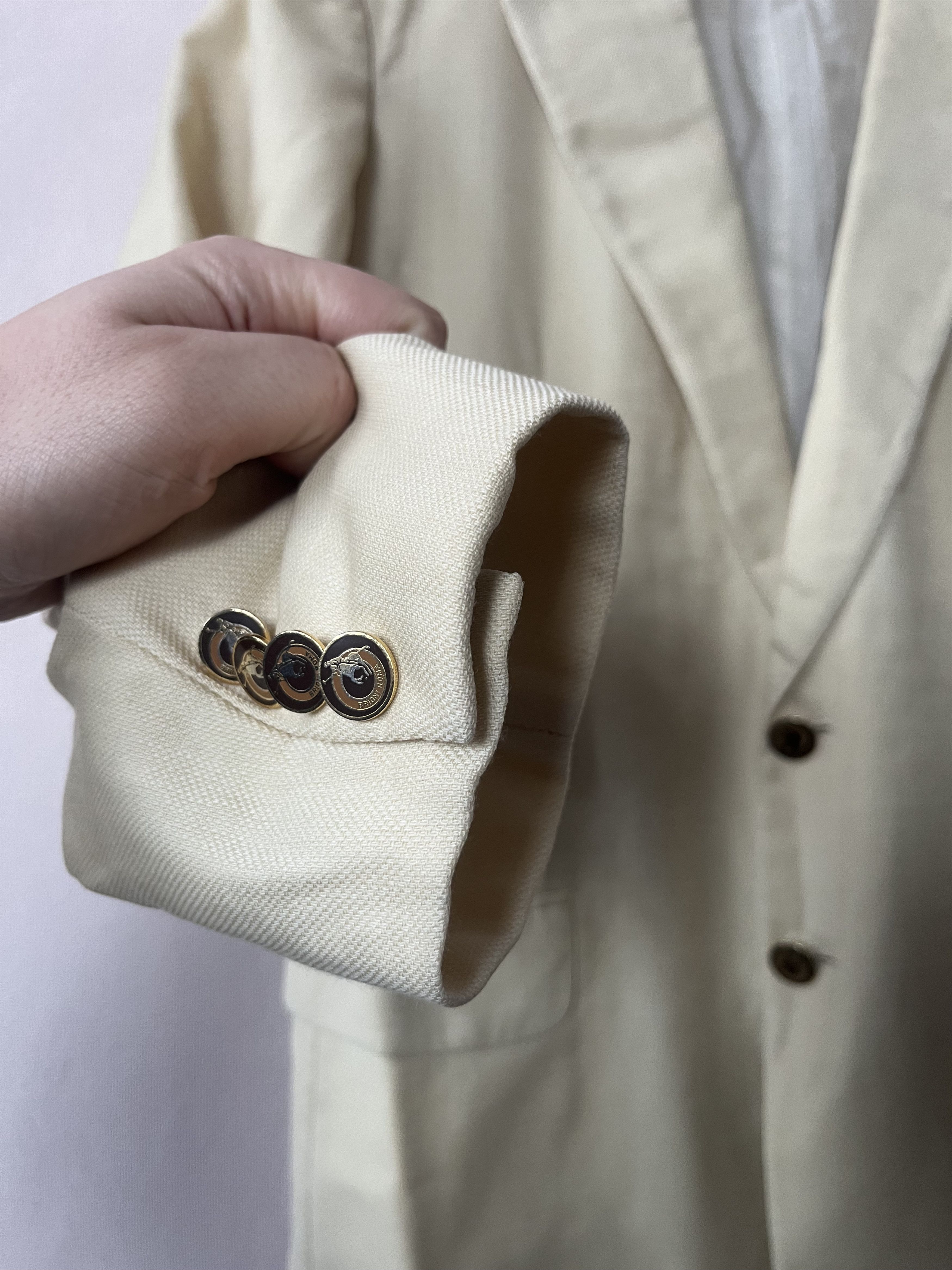 Brioni BRIONI Brunos Roma Beige Blazer IT50/US40 2 Buttons Size 50R - 8 Thumbnail