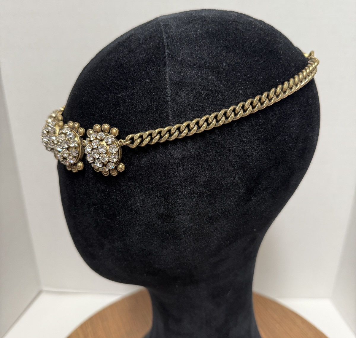 J.Crew J.Crew Vtg Gold Round Crystal Medallions Statement Necklace Size ONE SIZE - 8 Thumbnail
