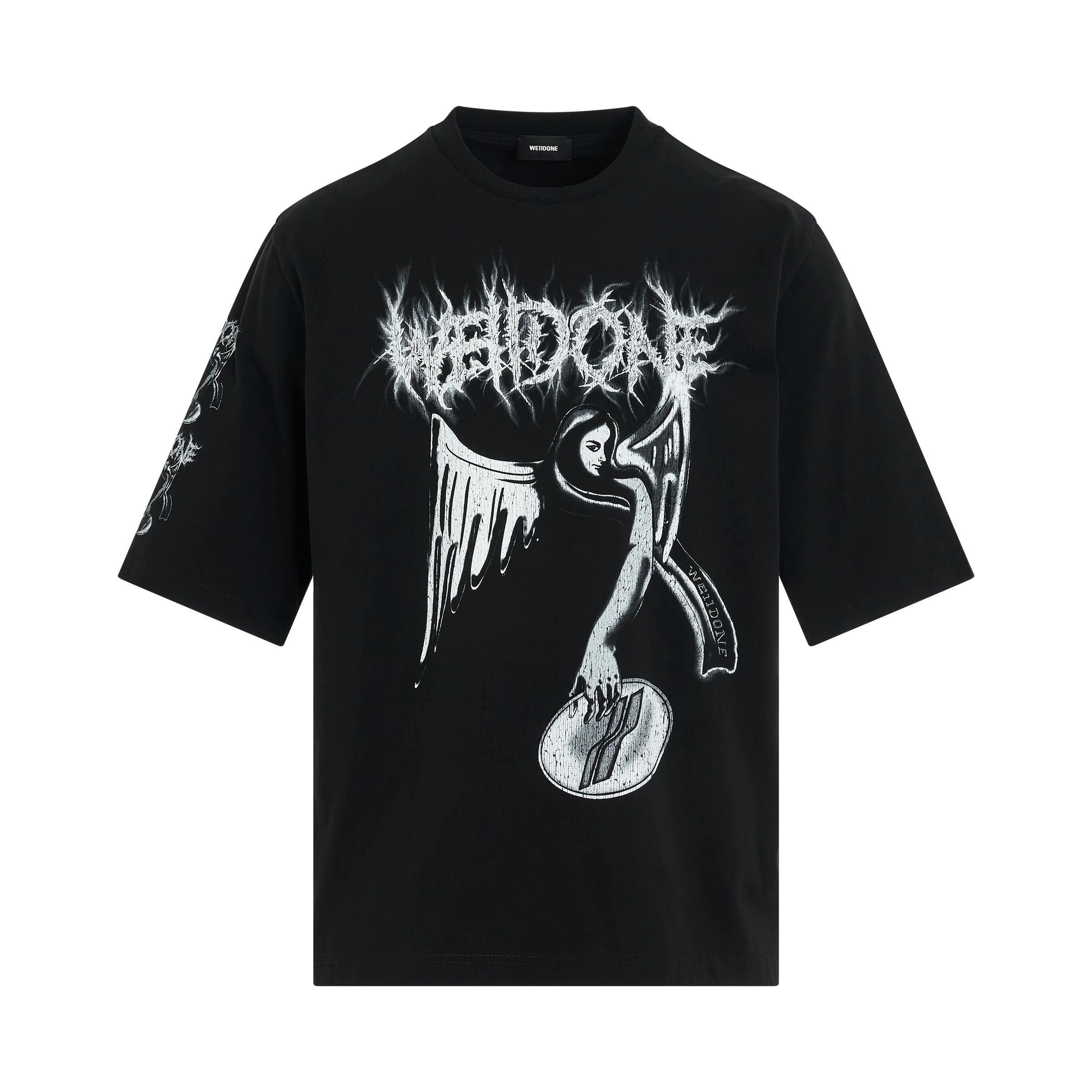WE11DONE o1mris0824 Angel Print T-Shirt in Black Size US S / EU 44-46 / 1 - 1 Thumbnail