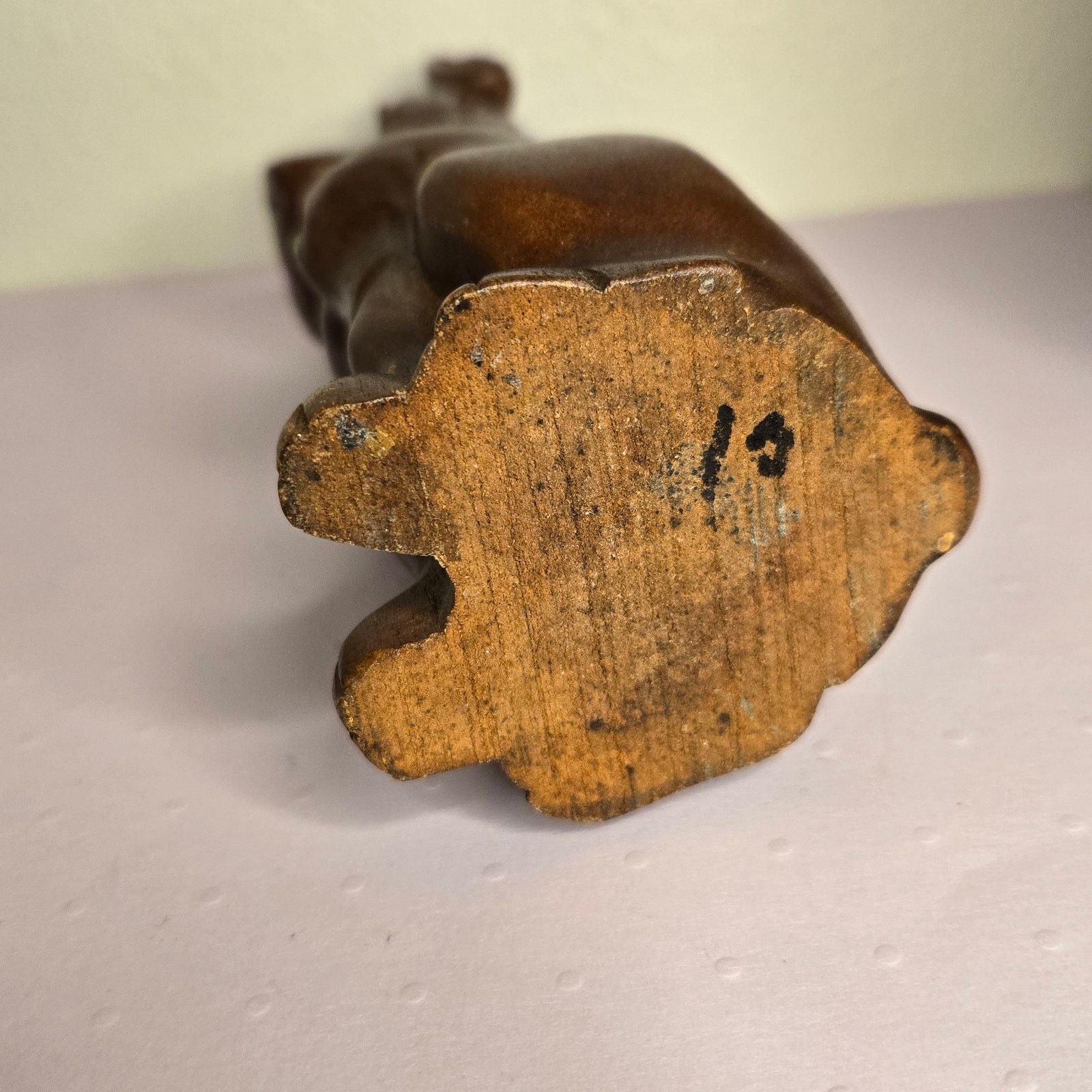 Vintage Vintage Hand Carved Wood Boxer Dog Figurine Art Sculpture Size ONE SIZE - 7 Thumbnail