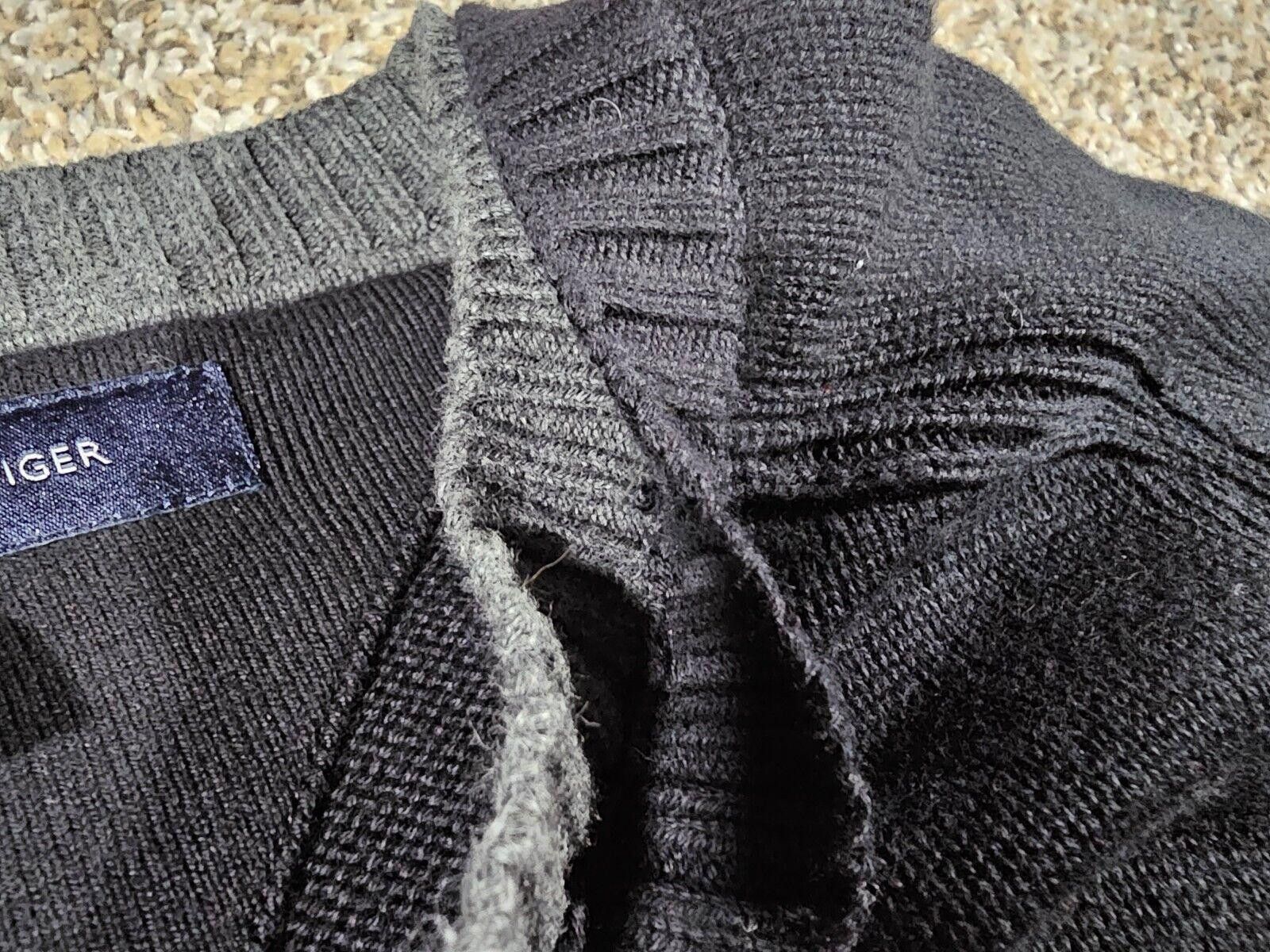 Tommy Hilfiger Tommy Hilfiger Black Double Collar Sweater Size US XXL / EU 58 / 5 - 4 Thumbnail