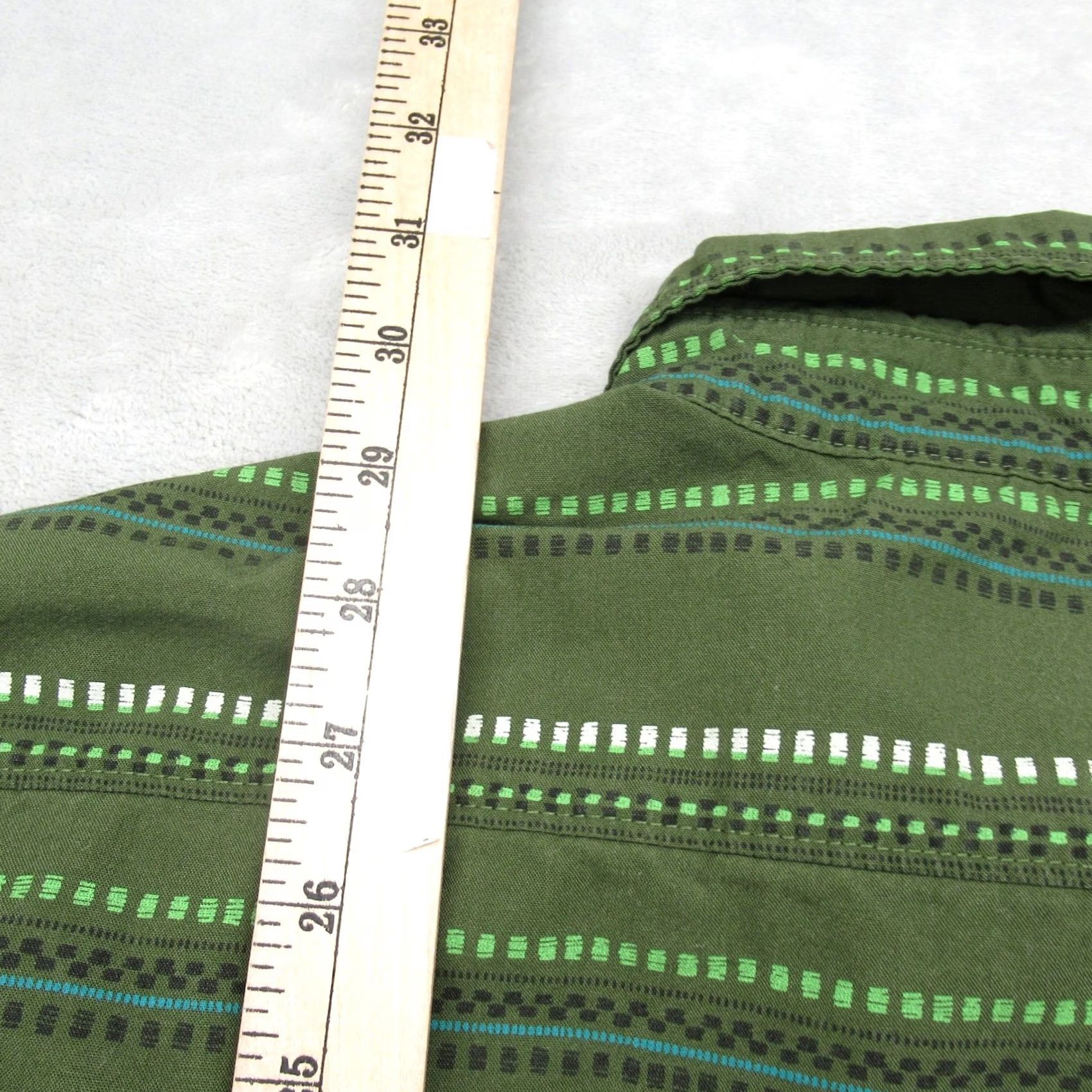 The North Face The North Face Shirt Mens Large Green Striped Long Sleeve Button Up Casual Size US L / EU 52-54 / 3 - 7 Thumbnail