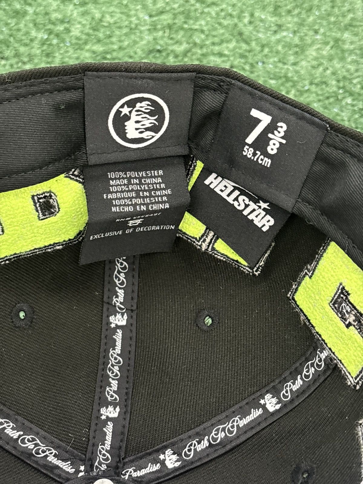 HELLSTAR Hellstar Neon Black OG Patch Fitted Hat 7 3/8 Size ONE SIZE - 3 Thumbnail