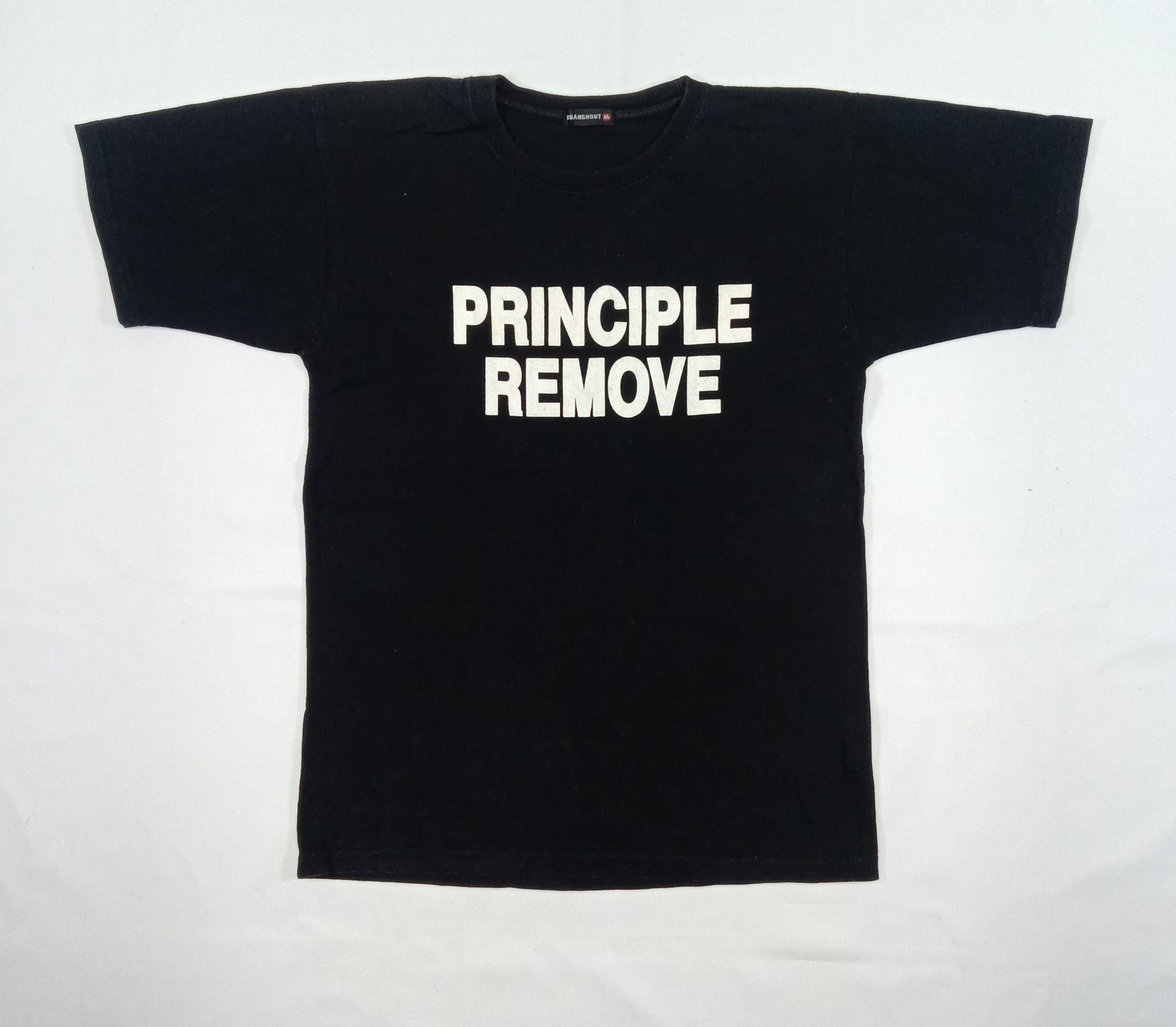 Japanese Brand Vintage Principle Remove T Shirt Size US S / EU 44-46 / 1 - 1 Thumbnail