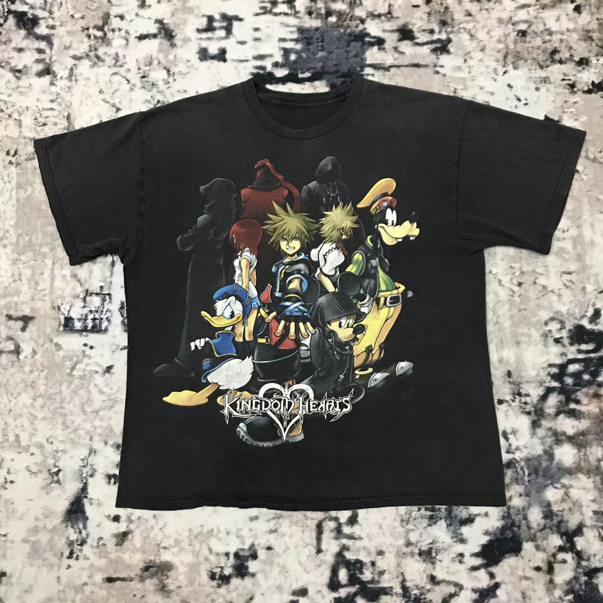 00s Kingdom heartst Tシャツ vintage Kingdom Hearts Black Tee