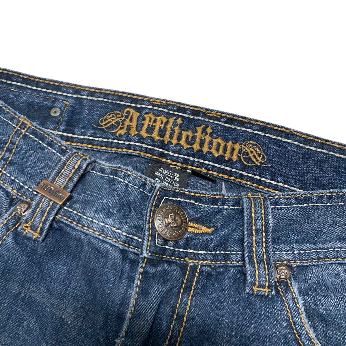Affliction Vintage Y2K AFFLICTION Denim Embroidered Jeans Size US 32 / EU 48 - 7 Thumbnail