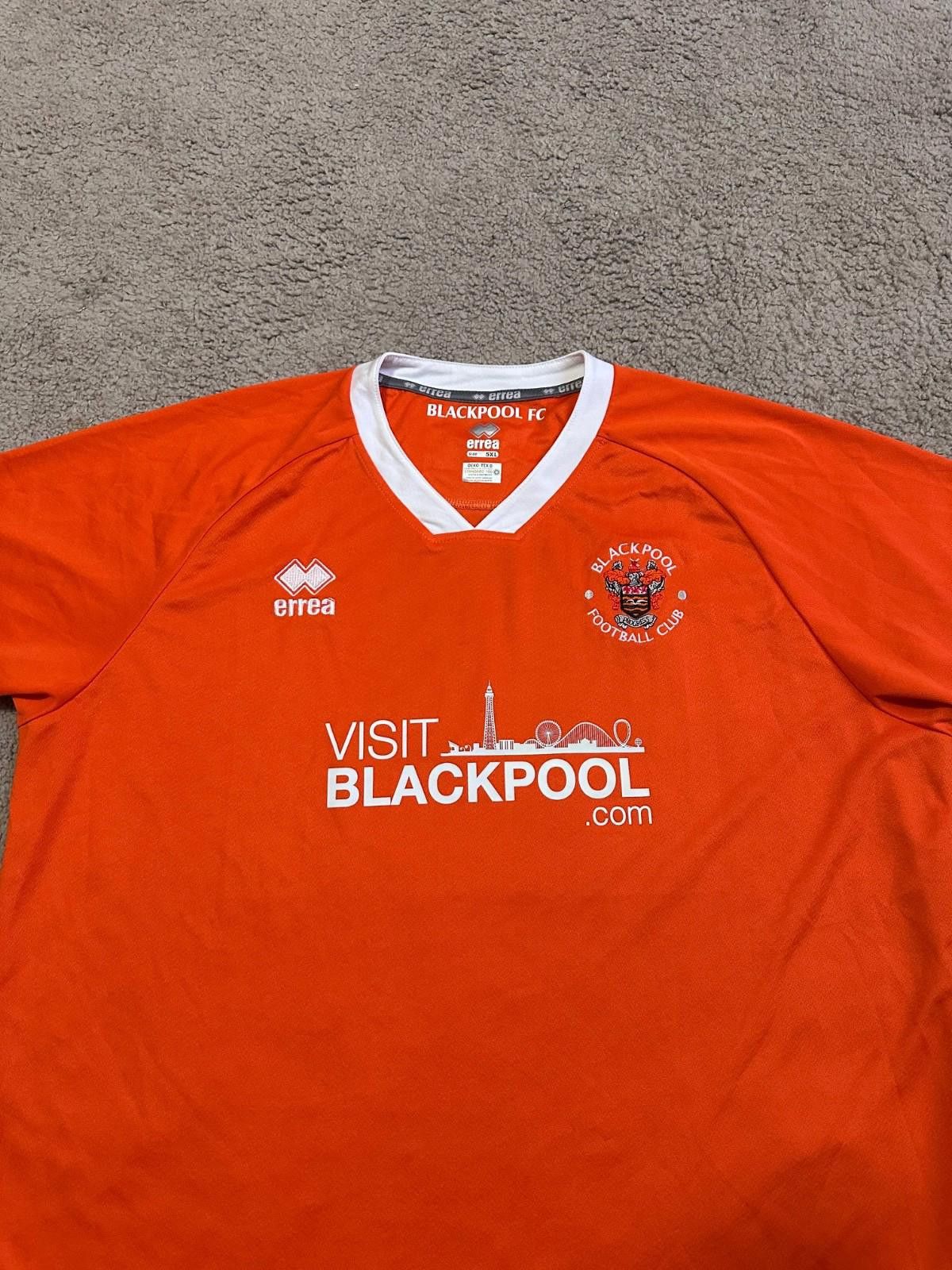 Errea Blackpool 2019 2020 Home Football Shirt Soccer Jersey Sz 5XL Size US XXL / EU 58 / 5 - 3 Thumbnail