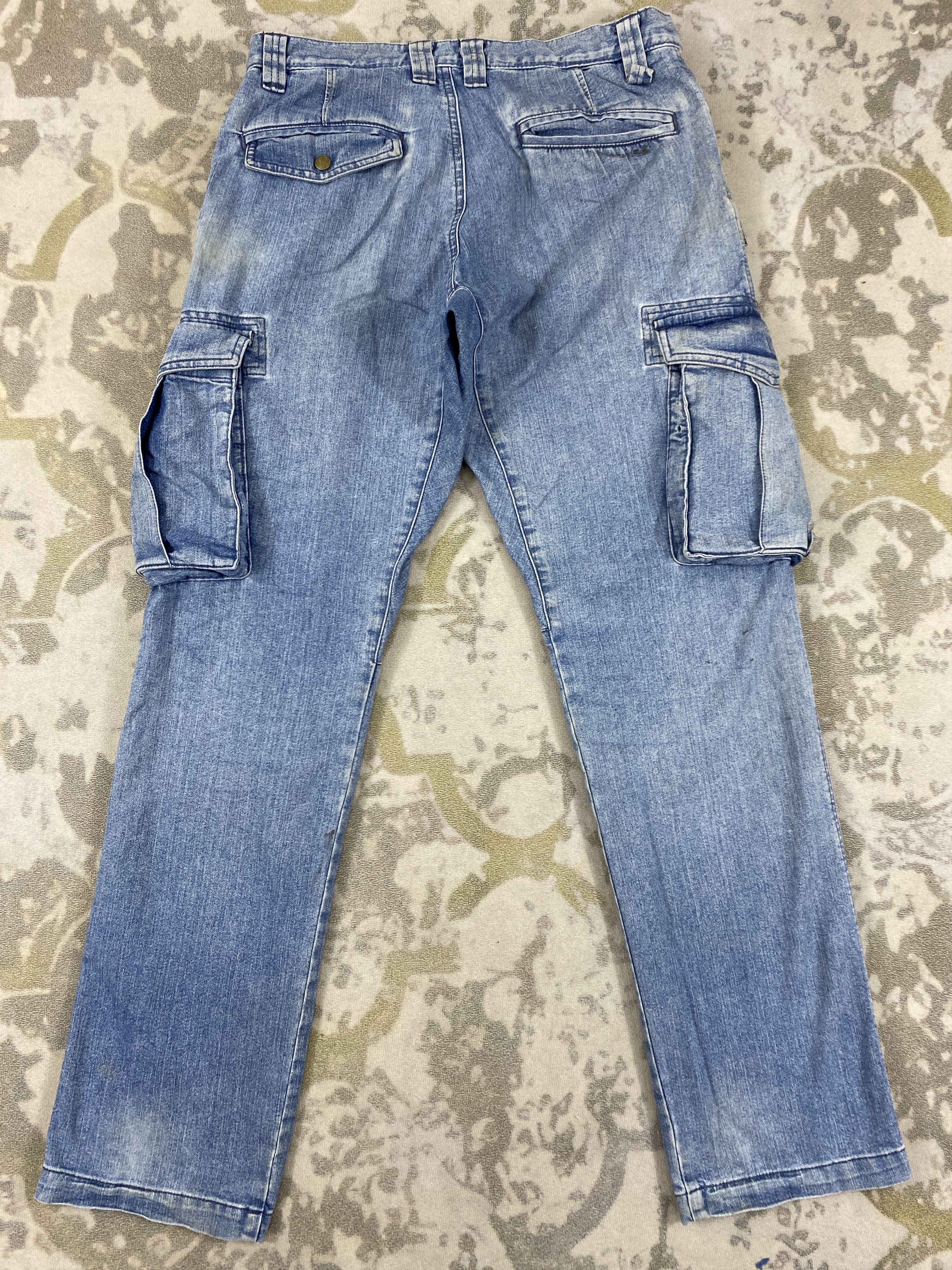 Japanese Brand Japanese Brand Multipocket Cargo Jeans 33x32.5 Denim- JN3928 Size US 33 - 2 Thumbnail