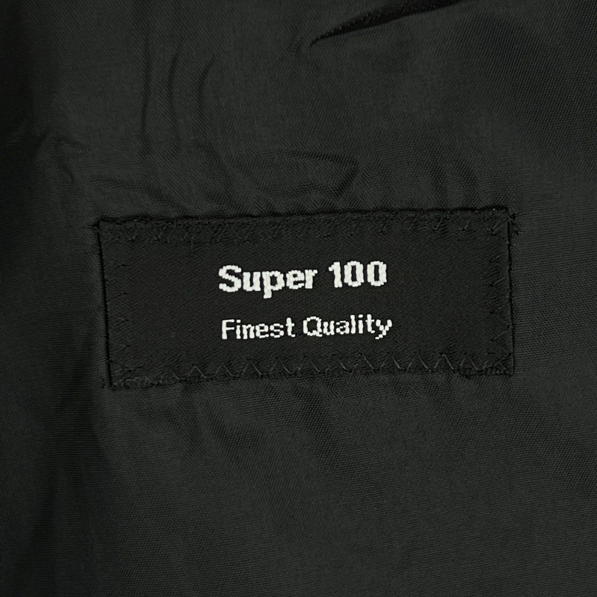 Designer × Hugo Boss × Vintage Hugo Boss Vintage 2000s Black Blazer Jacket Coat Satin Wool Size 40R - 8 Thumbnail