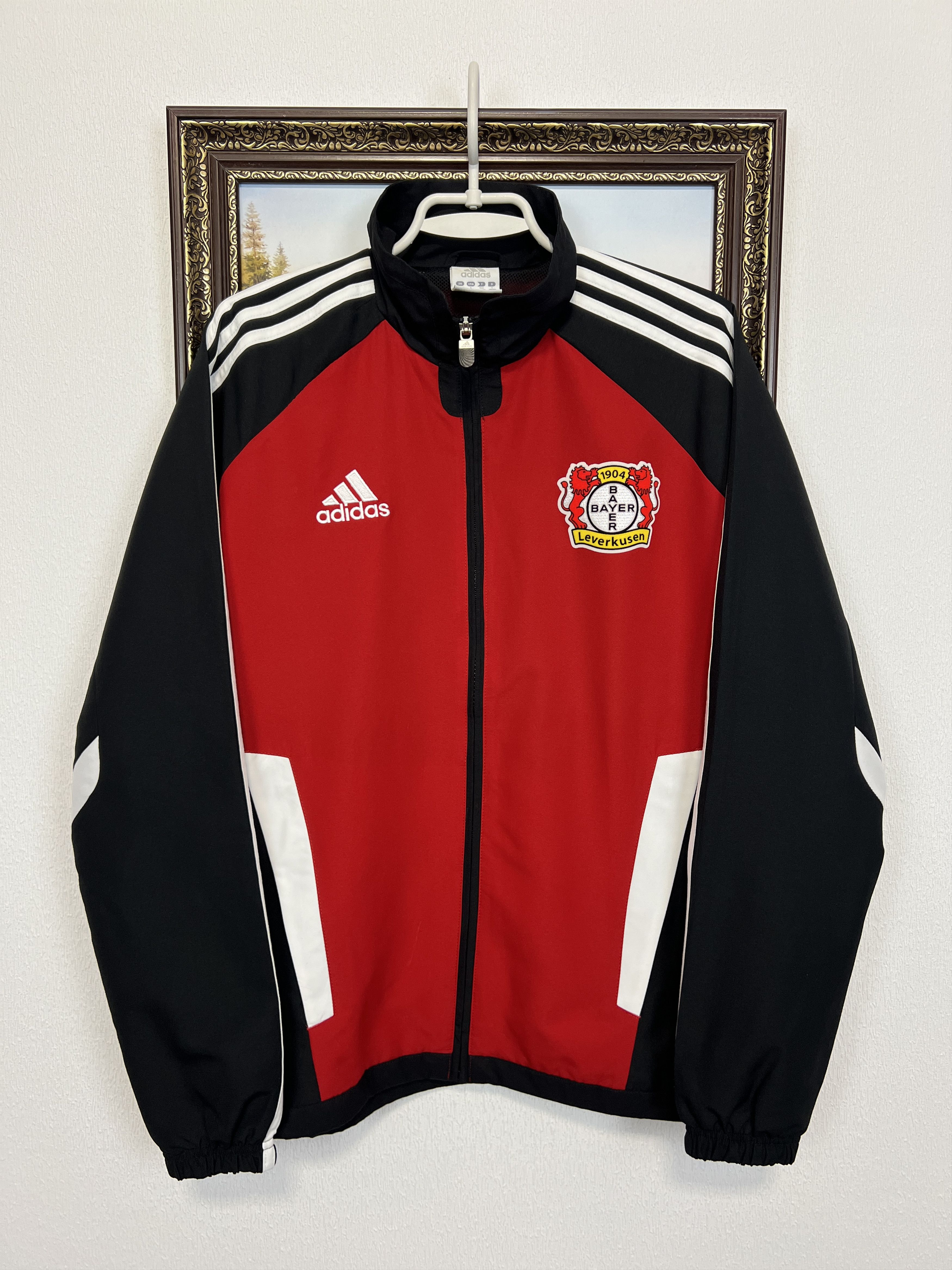 Adidas Vintage Bayer 04 Leverkusen Football Jacket Soccer Track Top Size US S / EU 44-46 / 1 - 1 Thumbnail