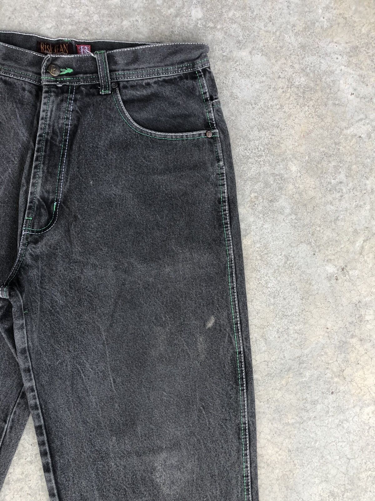 Vintage Risk Baggy Jeans Distressed Denim Size US 34 / EU 50 - 5 Thumbnail