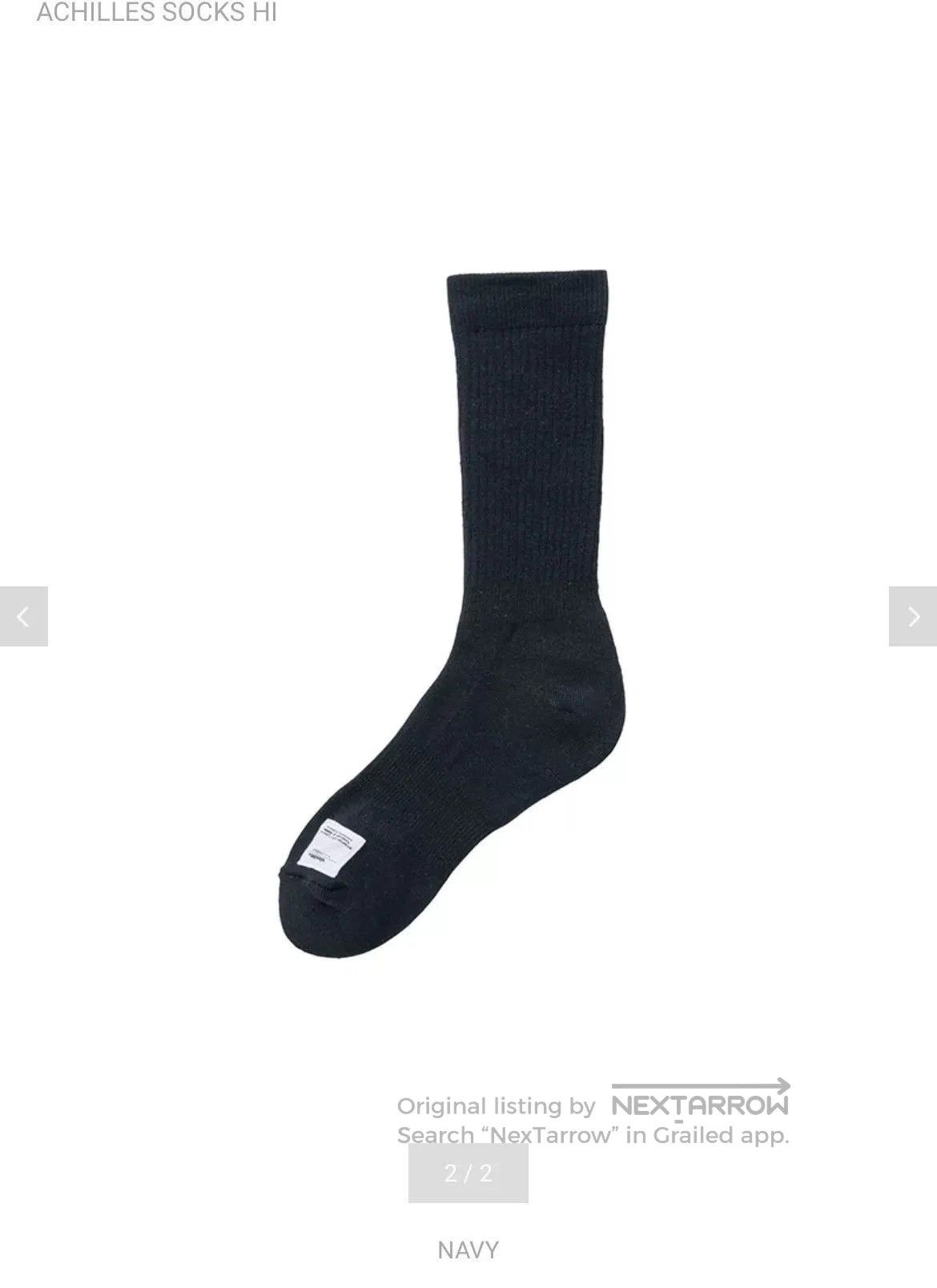 Visvim visvim achilles socks in navy and white. Size ONE SIZE - 7 Thumbnail