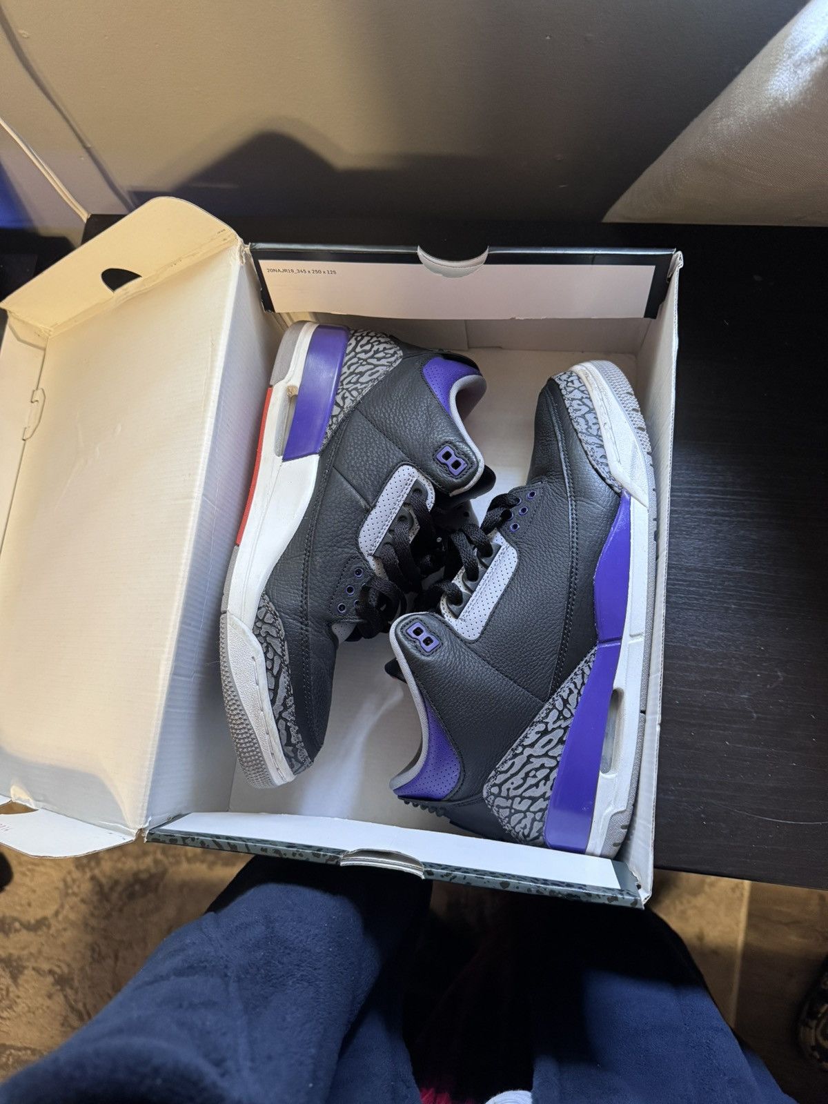 Jordan Brand × Nike Jordan 3 Court Purple Size US 11 / EU 44 - 1 Thumbnail
