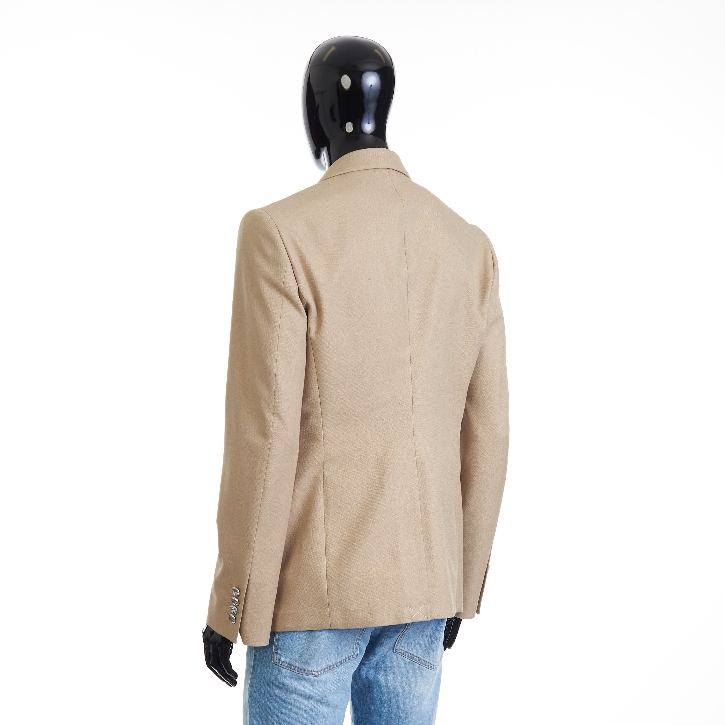 Alexander McQueen Beige Deconstructed Single Breasted Blazer Jacket - Cotton Size 40R - 5 Thumbnail