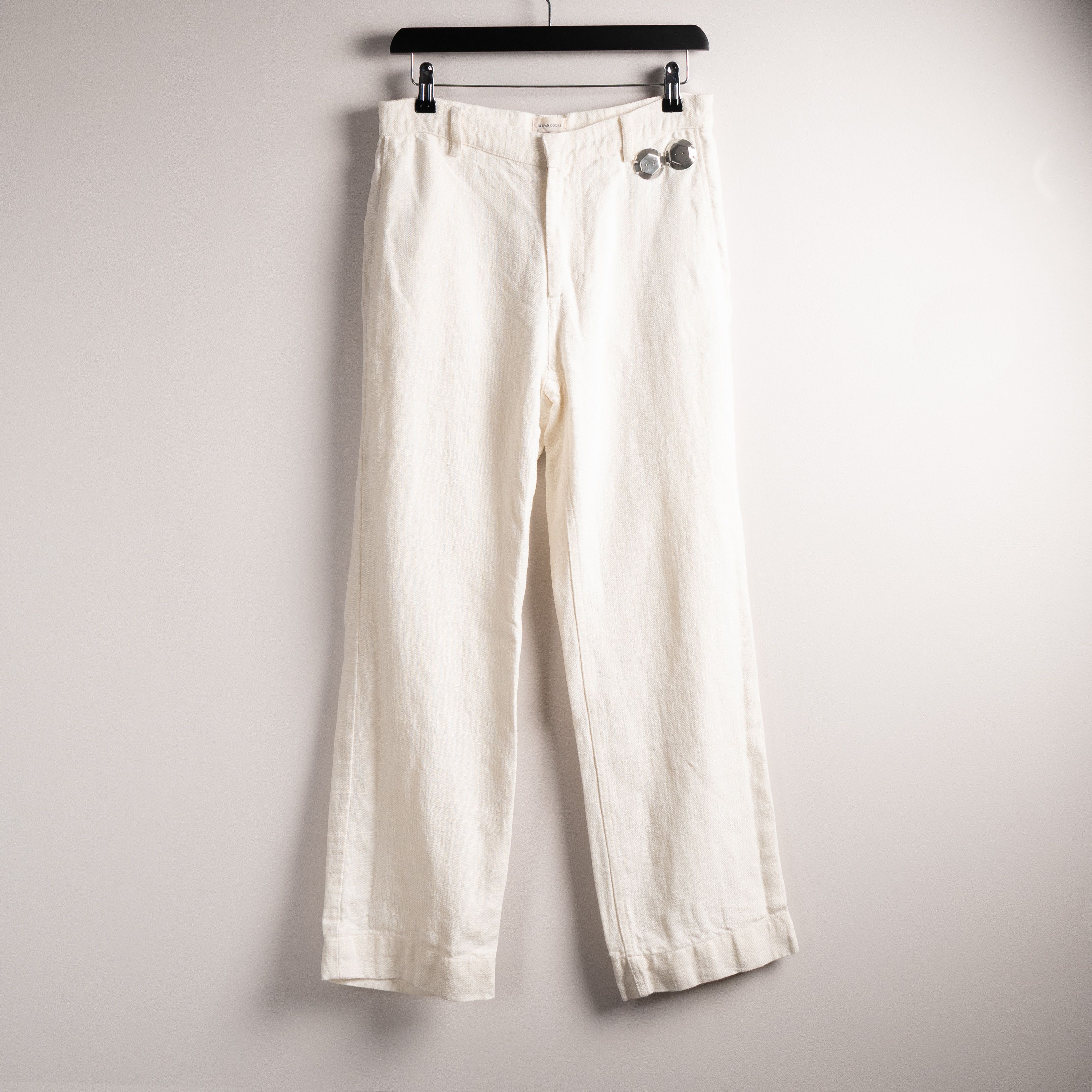 Stefan Cooke Stefan Cooke SS22 Naval Trousers Ecru Size US 30 / EU 46 - 1 Thumbnail