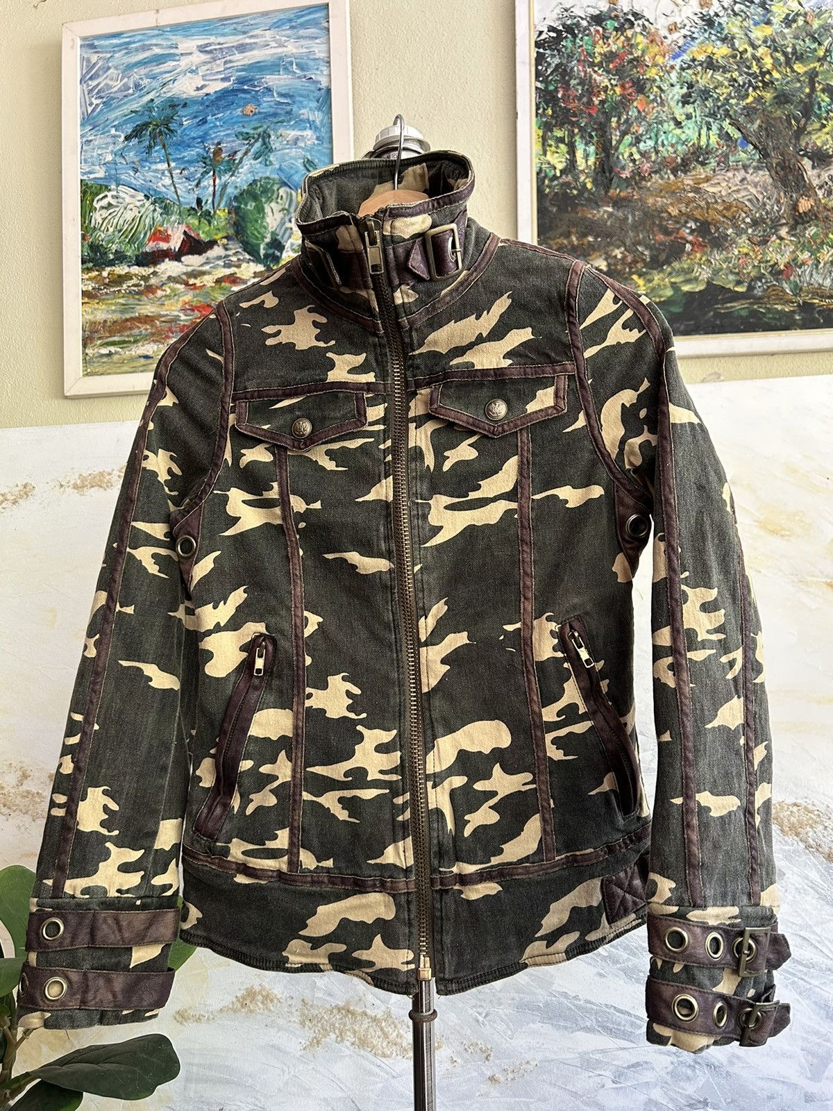 image of If Six Was Nine x Le Grande Bleu L G B Tactical Bondage Camo Jacket, Men's (Size 2XS)