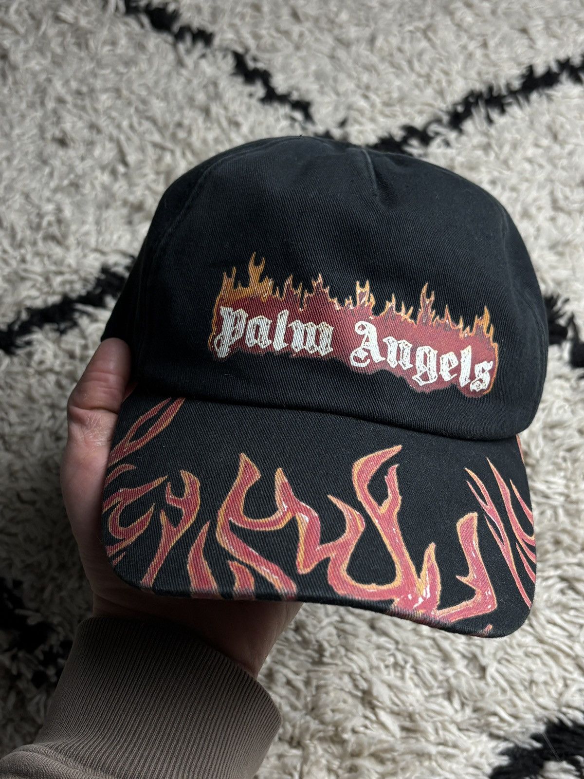 Palm Angels Palm Angels Burning Logo Flame Fire Hat Baseball Cap Size ONE SIZE - 4 Thumbnail
