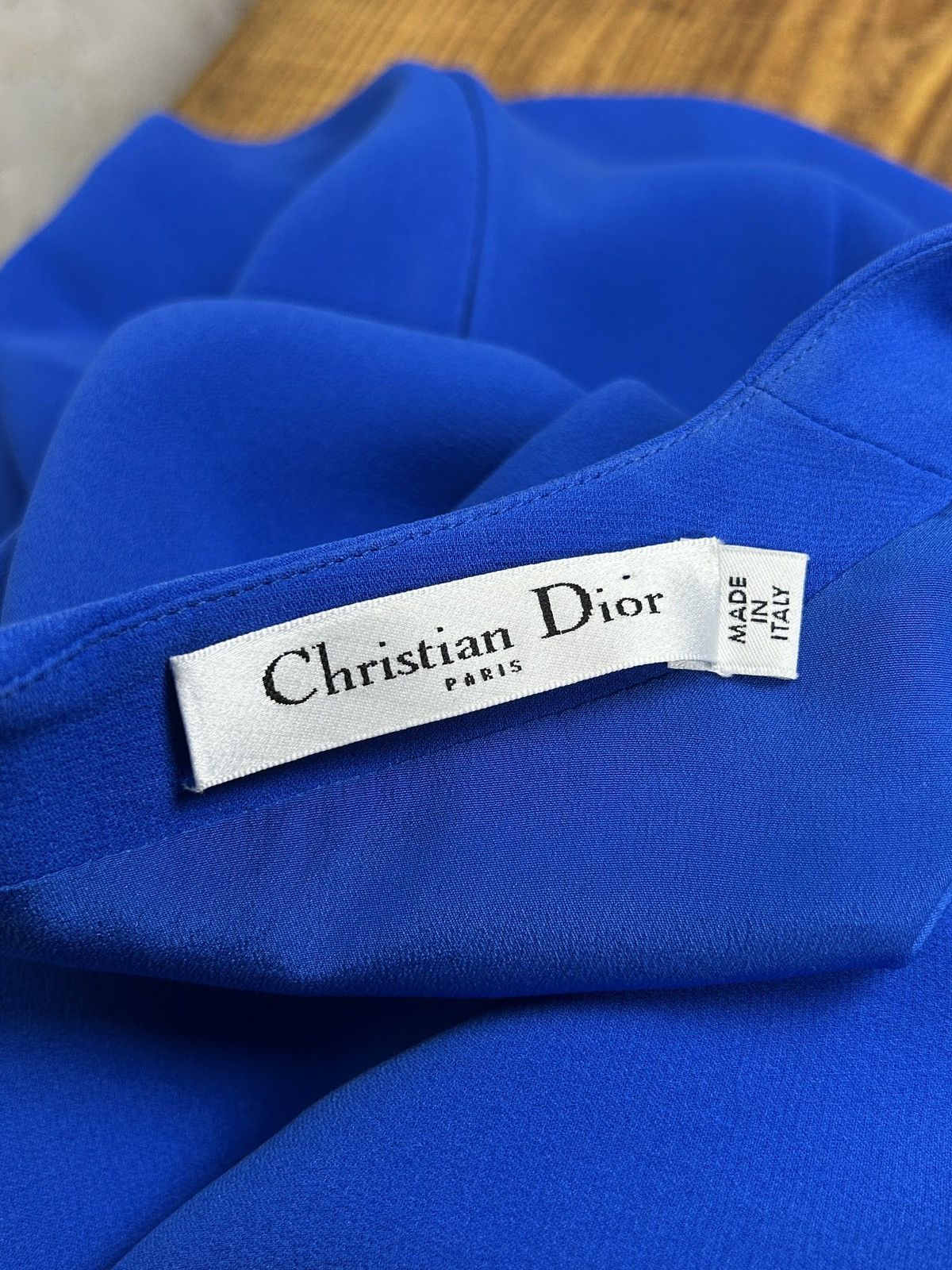 Dior Christian Dior Silk Skirt Leg Jumpsuit In Blue US 8 IT44 Size 30" / US 8 / IT 44 - 14 Thumbnail