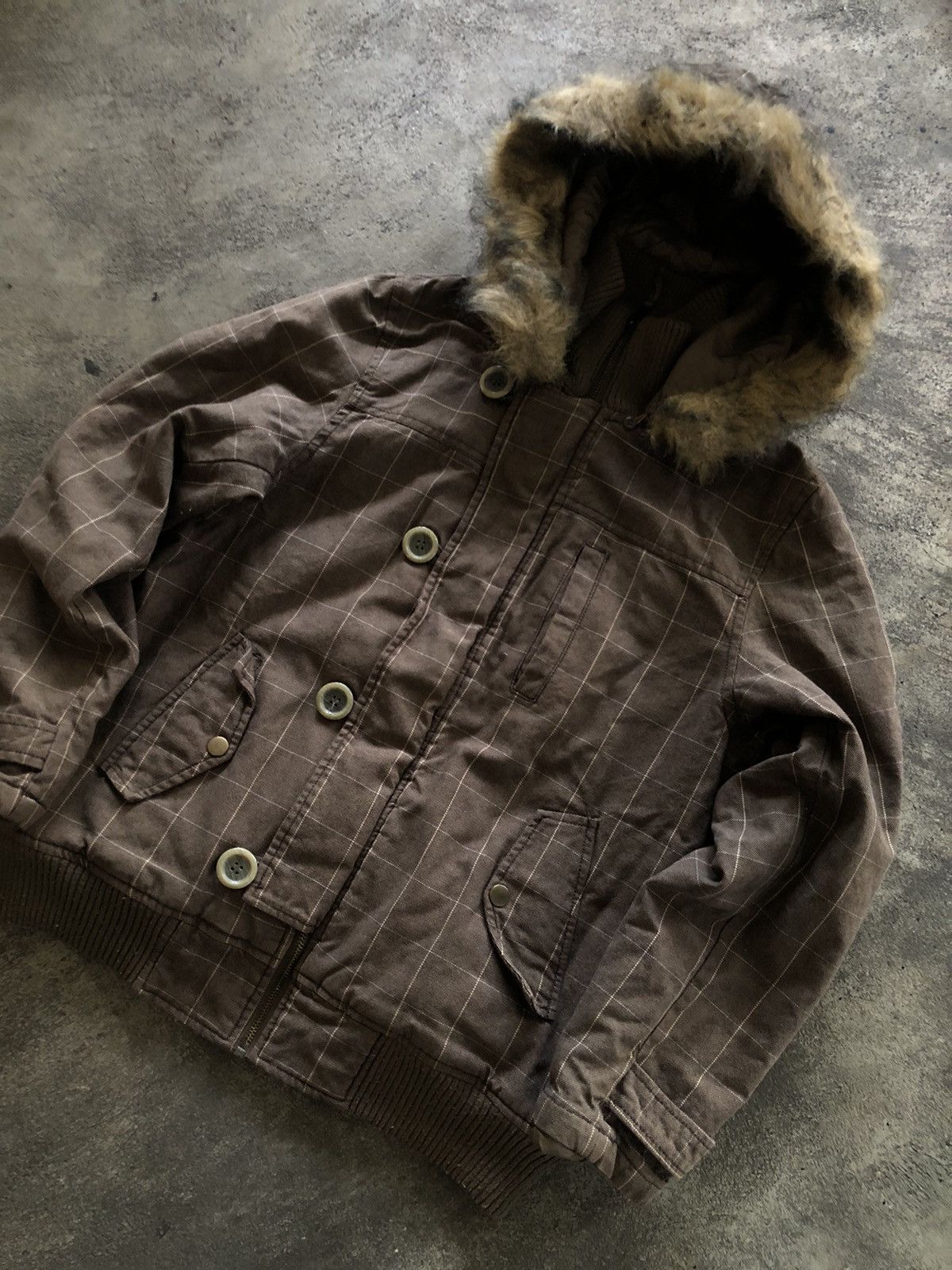 If Six Was Nine × Japanese Brand × Le Grande Bleu (L.G.B.) JAPANESE FAMOCK FUR HOODIE JACKET LGBSTYLE Size L / US 10 / IT 46 - 2 Thumbnail