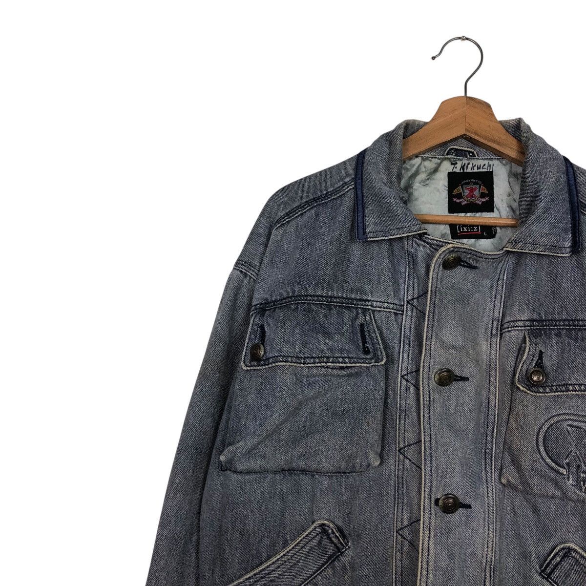 Japanese Brand Íxiz Made in Japan Wayahead Denim Jacket Issey Miyake Size US L / EU 52-54 / 3 - 8 Thumbnail
