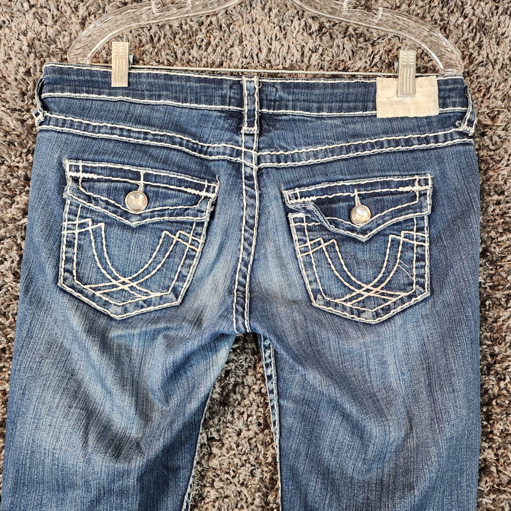 Vintage L.A. Idol Capri Jeans Womens Size 11 Blue Heavy Stitch Size 32" / US 10 / IT 46 - 6 Thumbnail