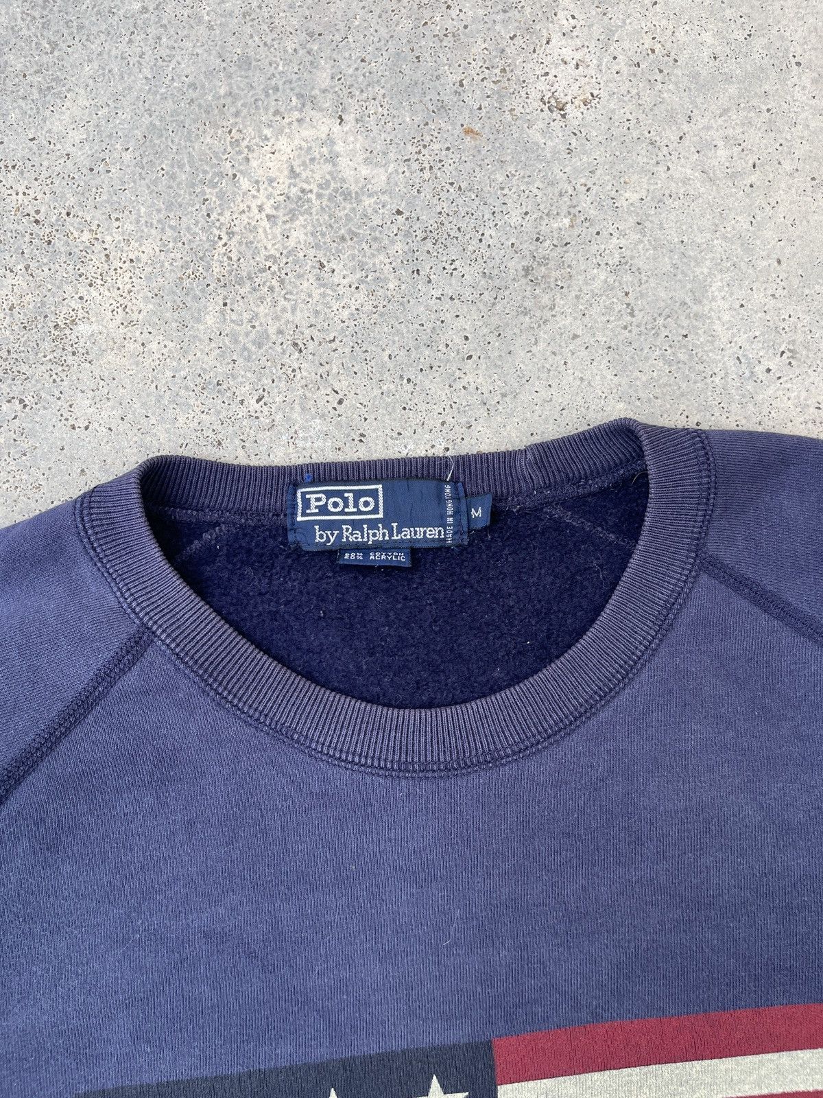 Polo Ralph Lauren × Ralph Lauren Vintage Polo Ralph Lauren USA Flag Sweatshirt Size US XL / EU 56 / 4 - 6 Thumbnail