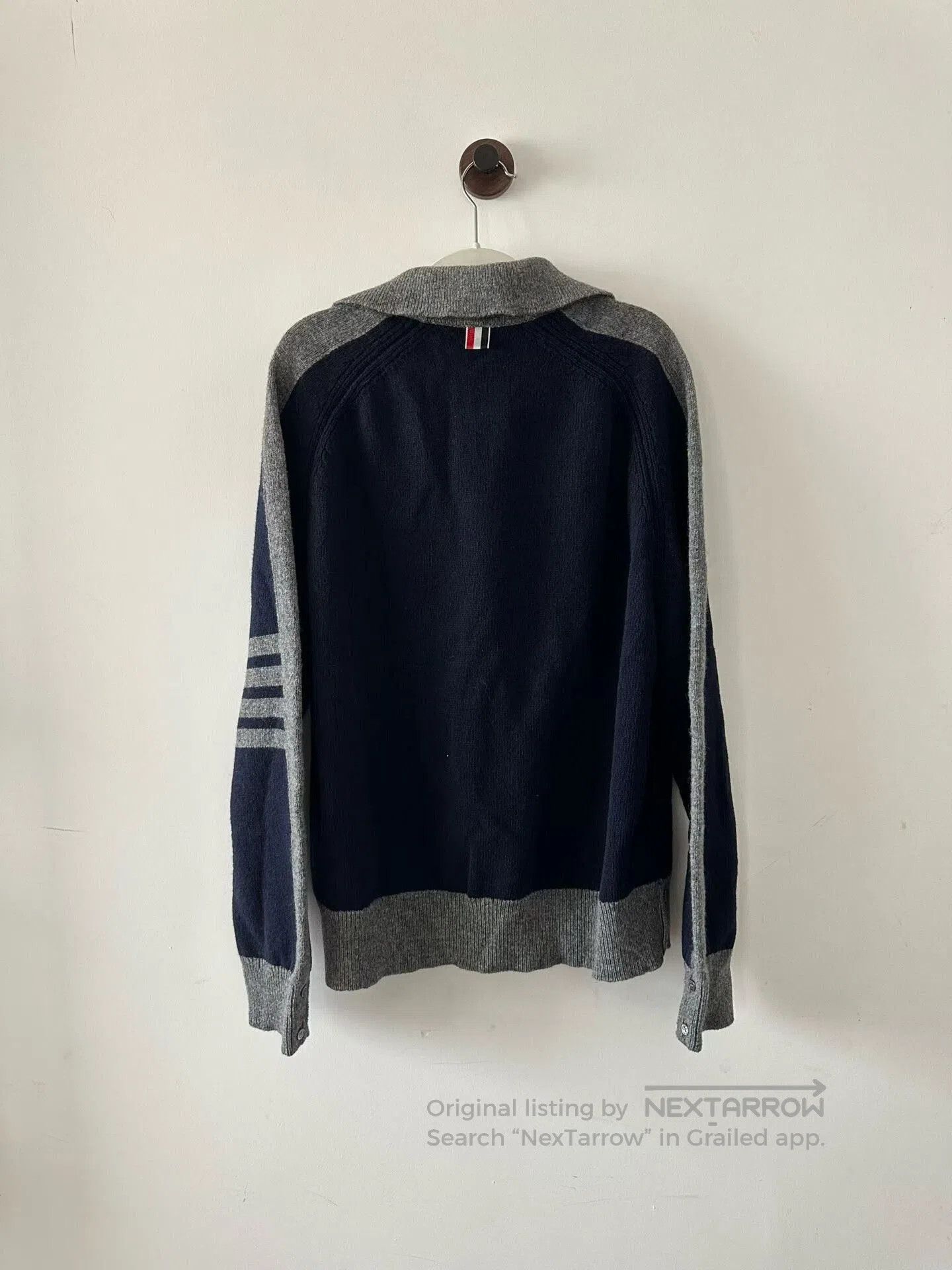 Thom Browne thom browne collared sweater in navy gray. Size US L / EU 52-54 / 3 - 2 Thumbnail