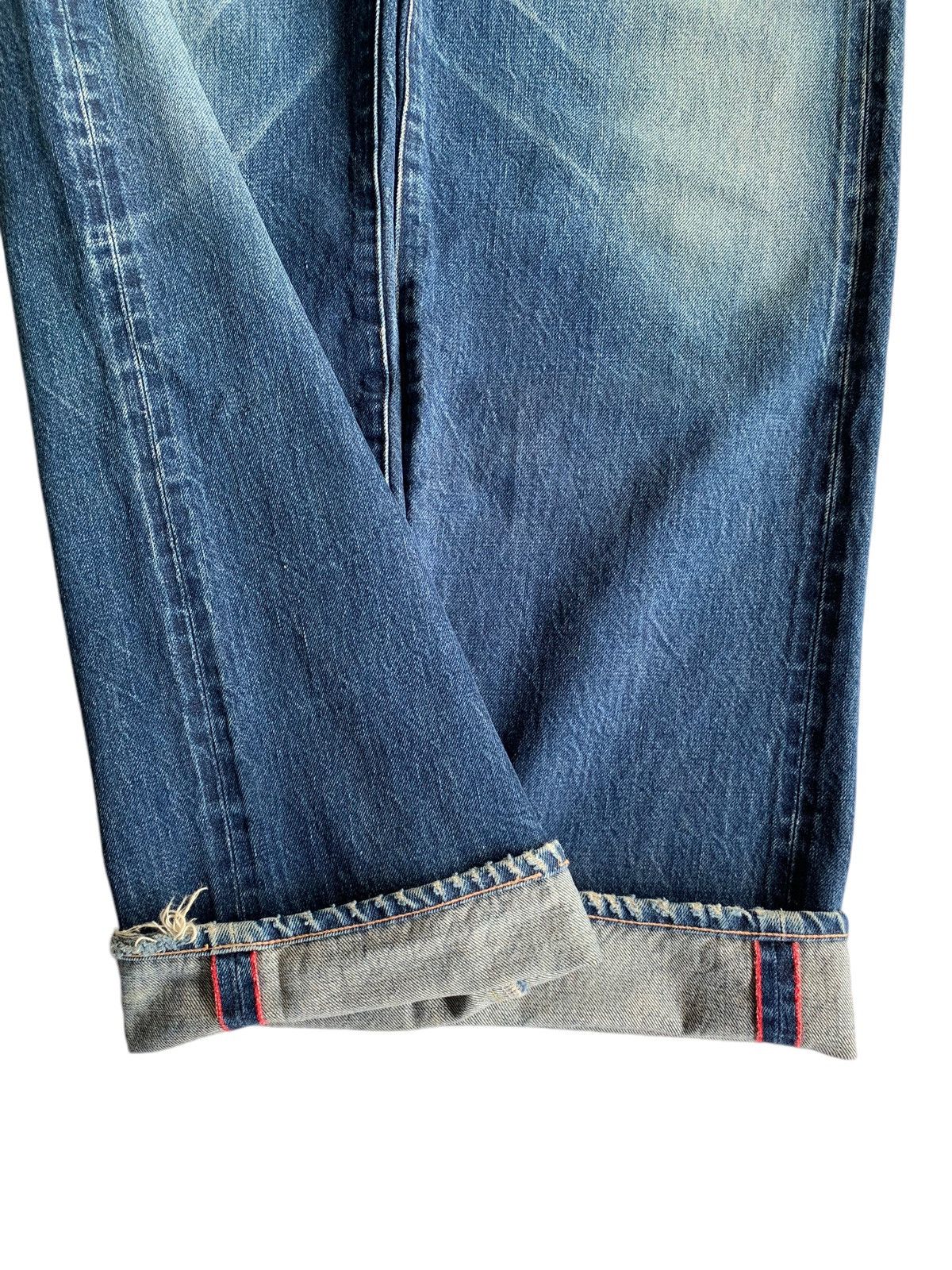 Japanese Brand × Kapital × Vintage Okura Hr Market Japanese Button Fly Selvedge Distressed Size US 34 / EU 50 - 9 Thumbnail