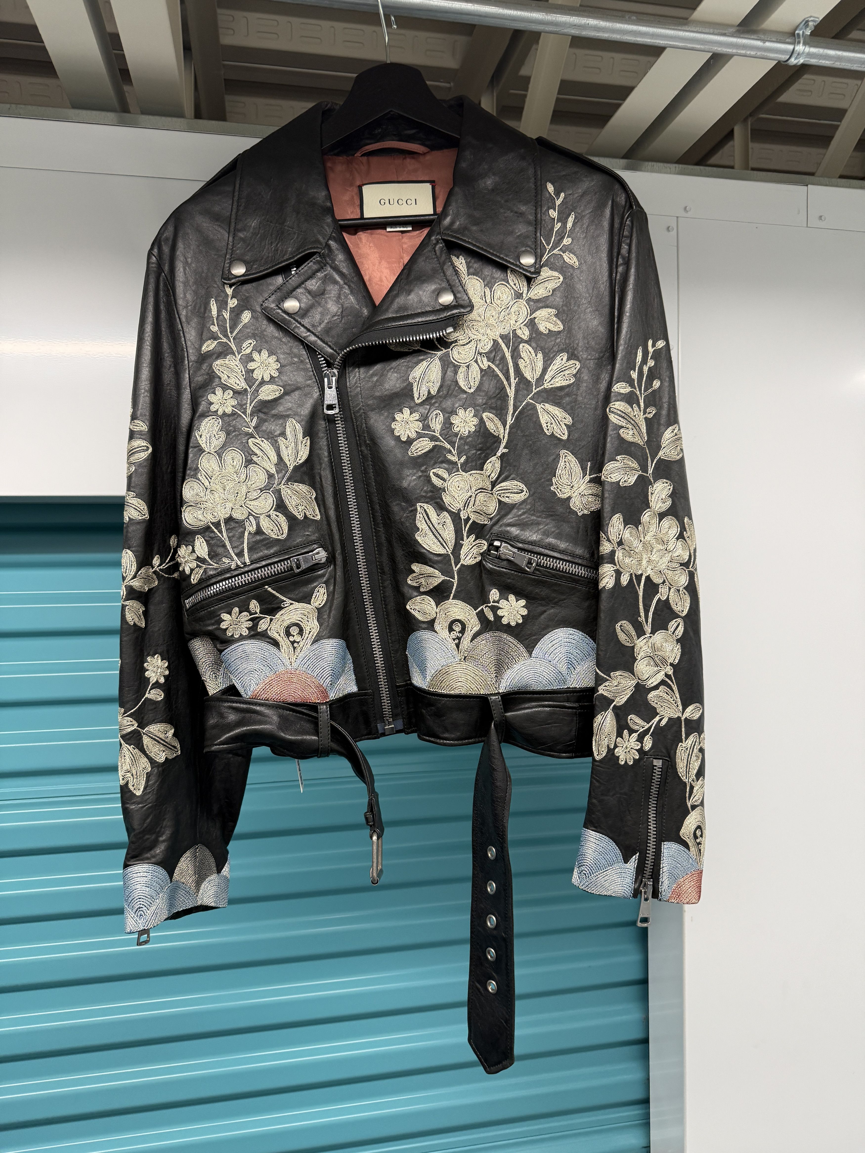 Gucci Metal Embroidered Leather Jacket Size US S / EU 44-46 / 1 - 1 Thumbnail