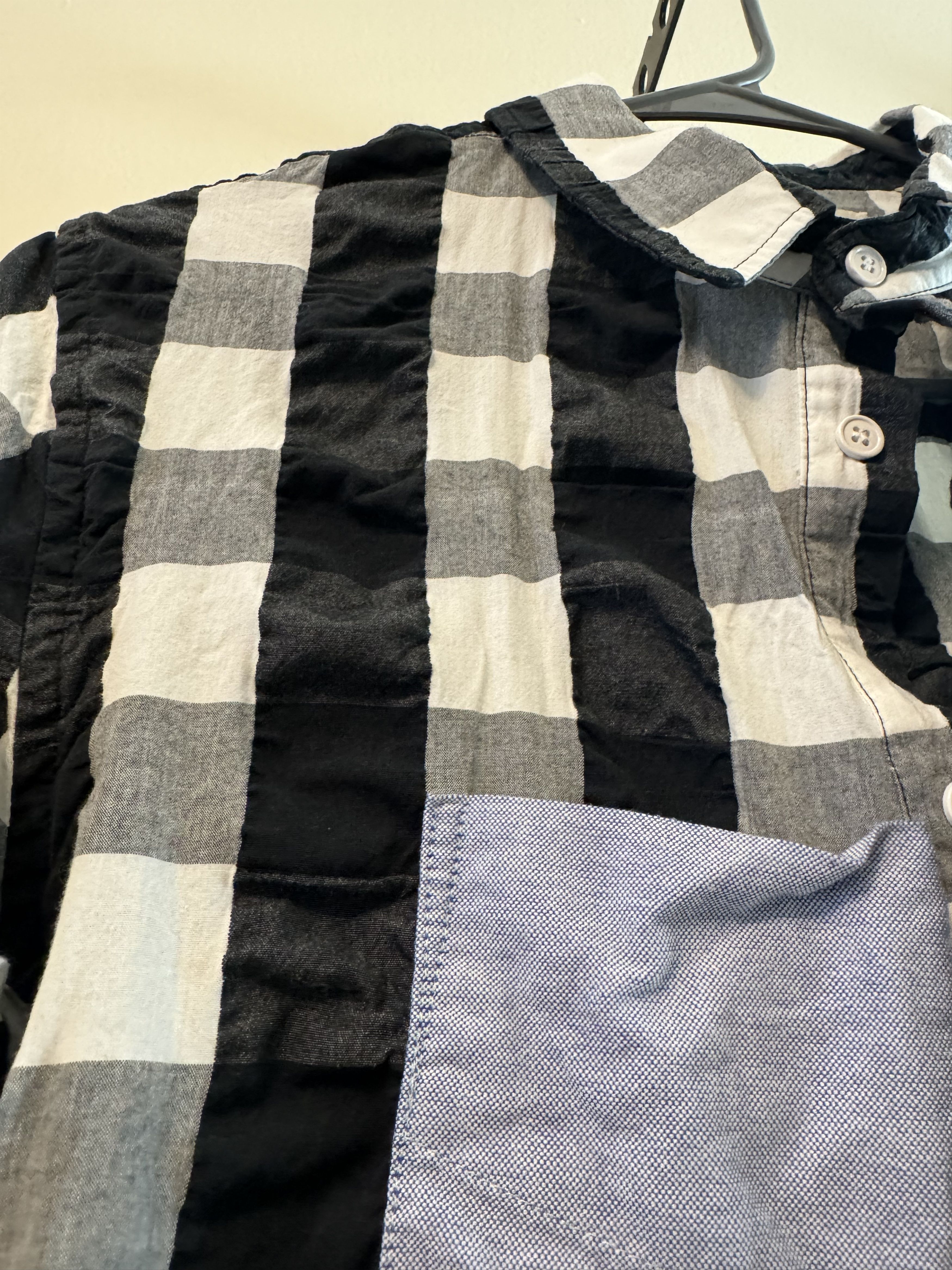 Band Of Outsiders Band of Outsider Wrinkled Checkered Short Sleeve Shirt Size US S / EU 44-46 / 1 - 3 Thumbnail