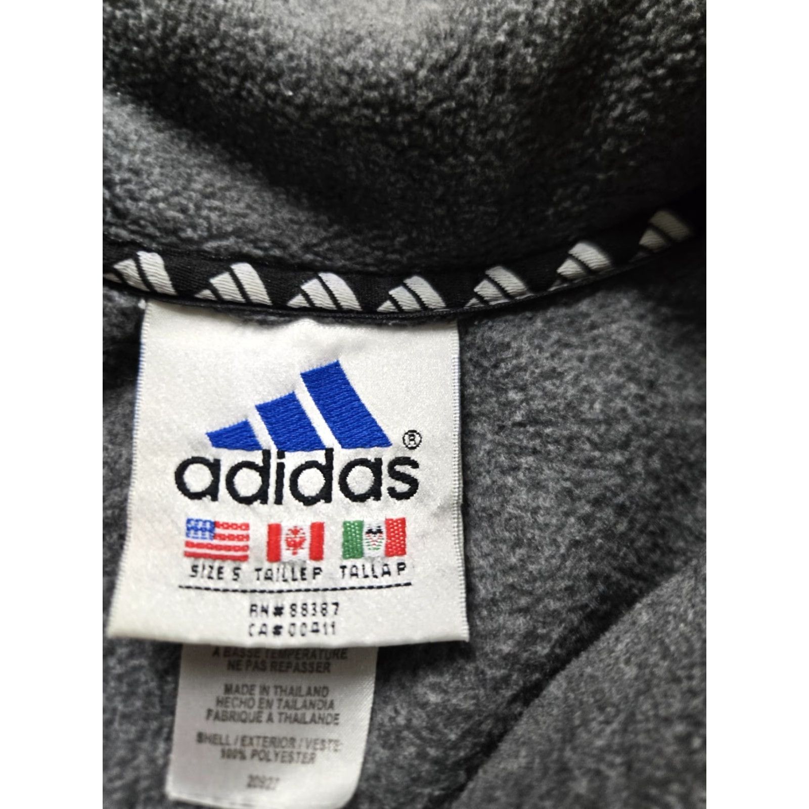Adidas VINTAGE adidas Fleece Jacket Sweatshirt Small Mens Gray Long Sleeve 1/4 Zip Size US S / EU 44-46 / 1 - 4 Thumbnail