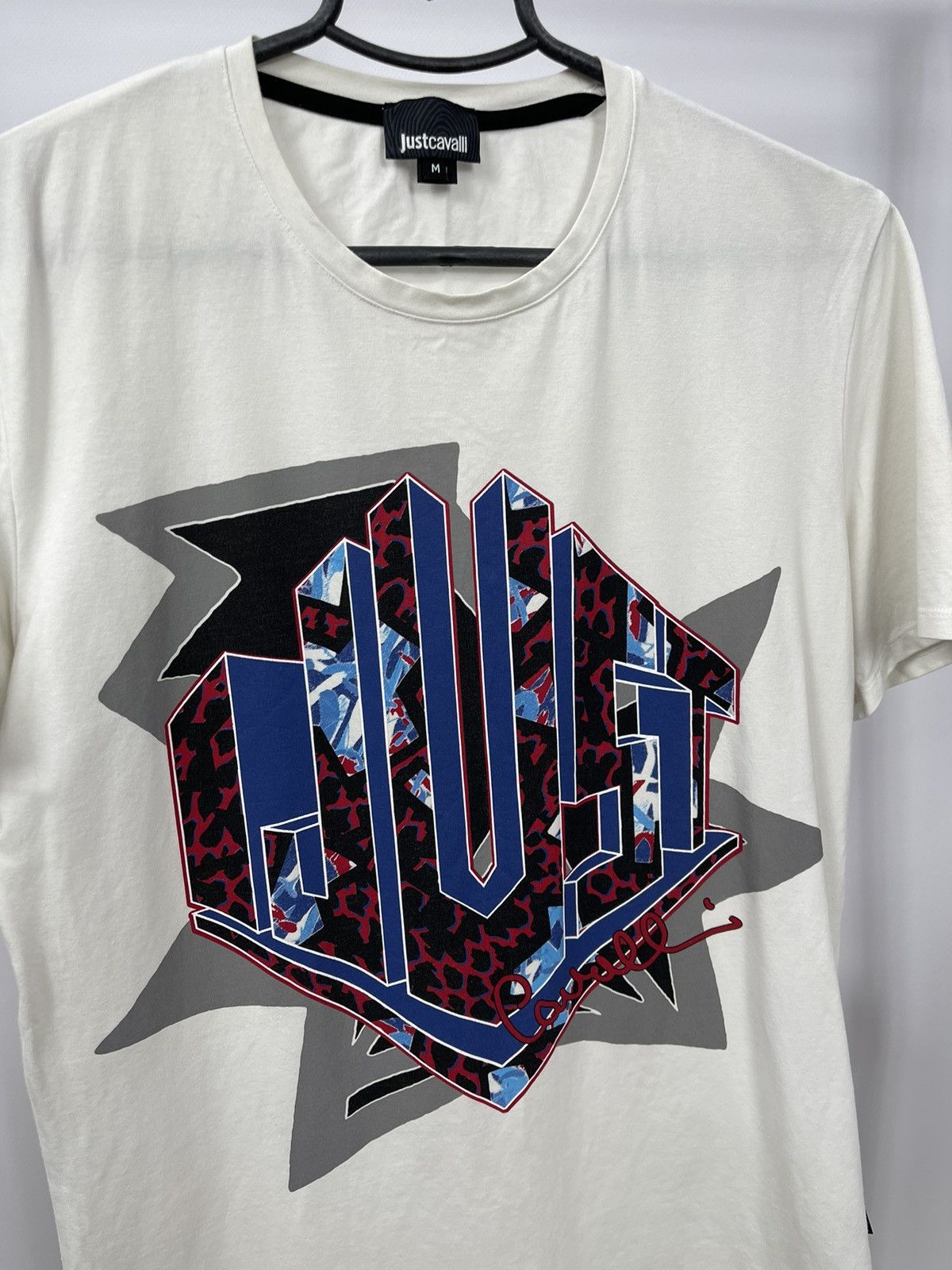 Just Cavalli Just Cavalli T-Shirt Size M JUST Big Logo White Size US M / EU 48-50 / 2 - 3 Thumbnail
