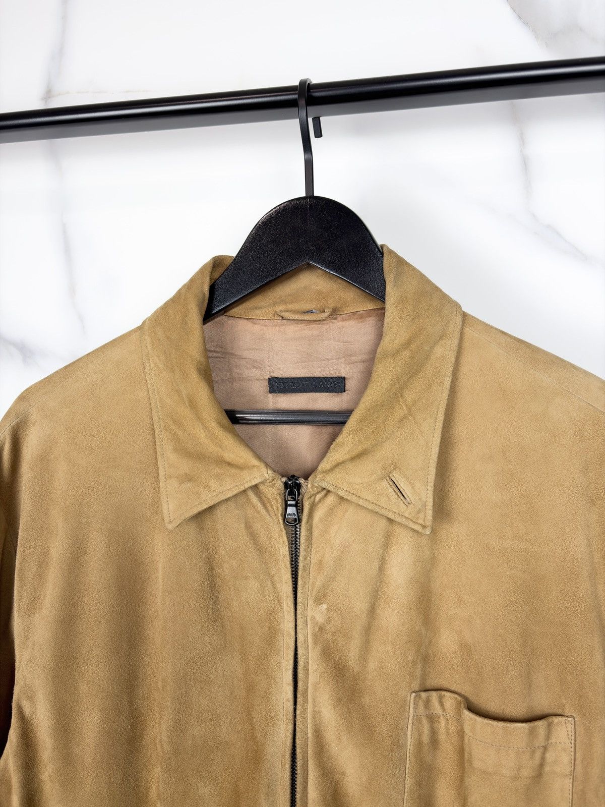 Helmut Lang Helmut Lang Vintage One Pocket Trucker Suede Leather Jacket Size US L / EU 52-54 / 3 - 3 Thumbnail