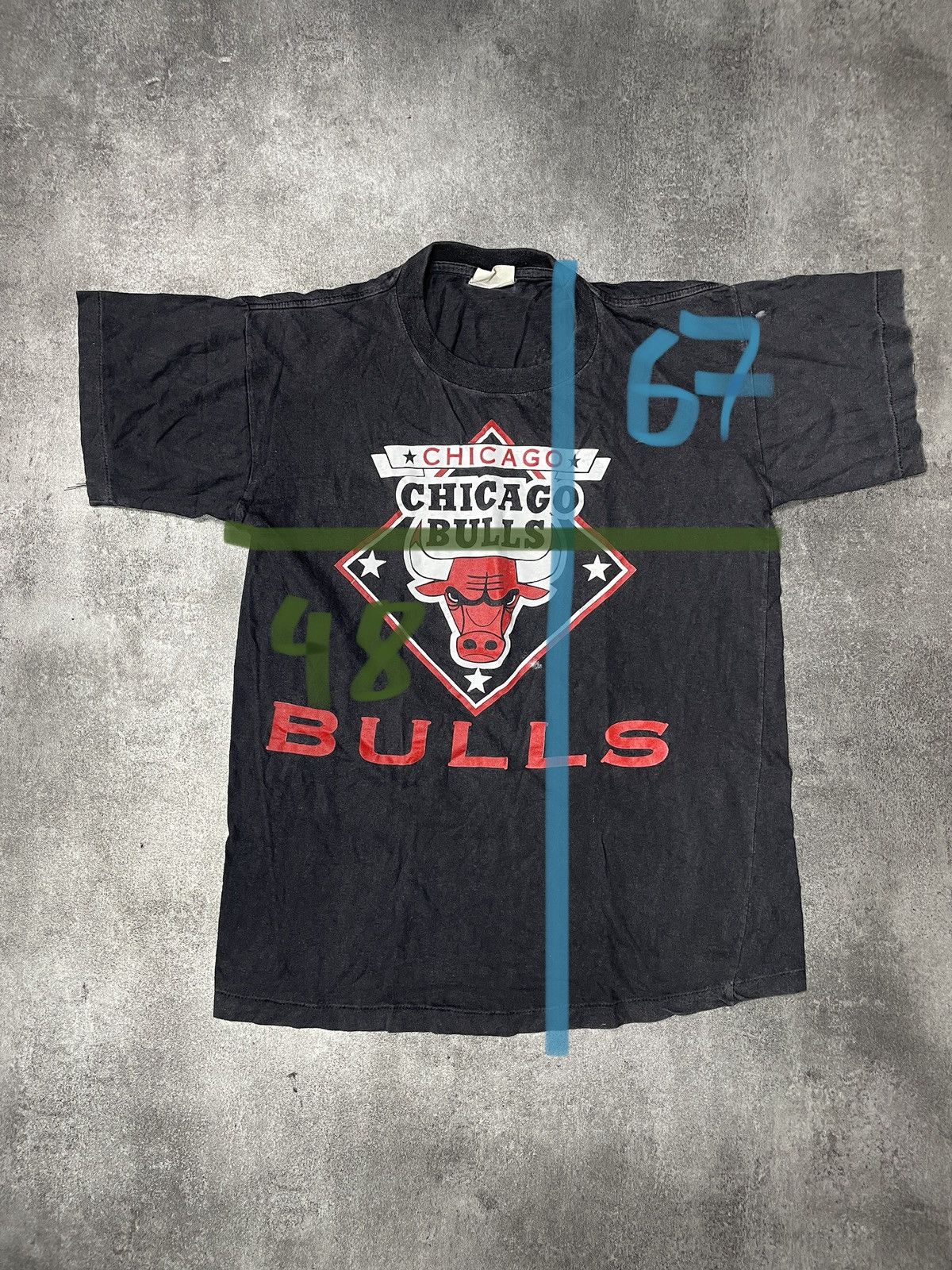 NBA RARE🔥Chicago Bulls Vintage 90s Tee Rare Blank Distressed Size US S / EU 44-46 / 1 - 12 Thumbnail