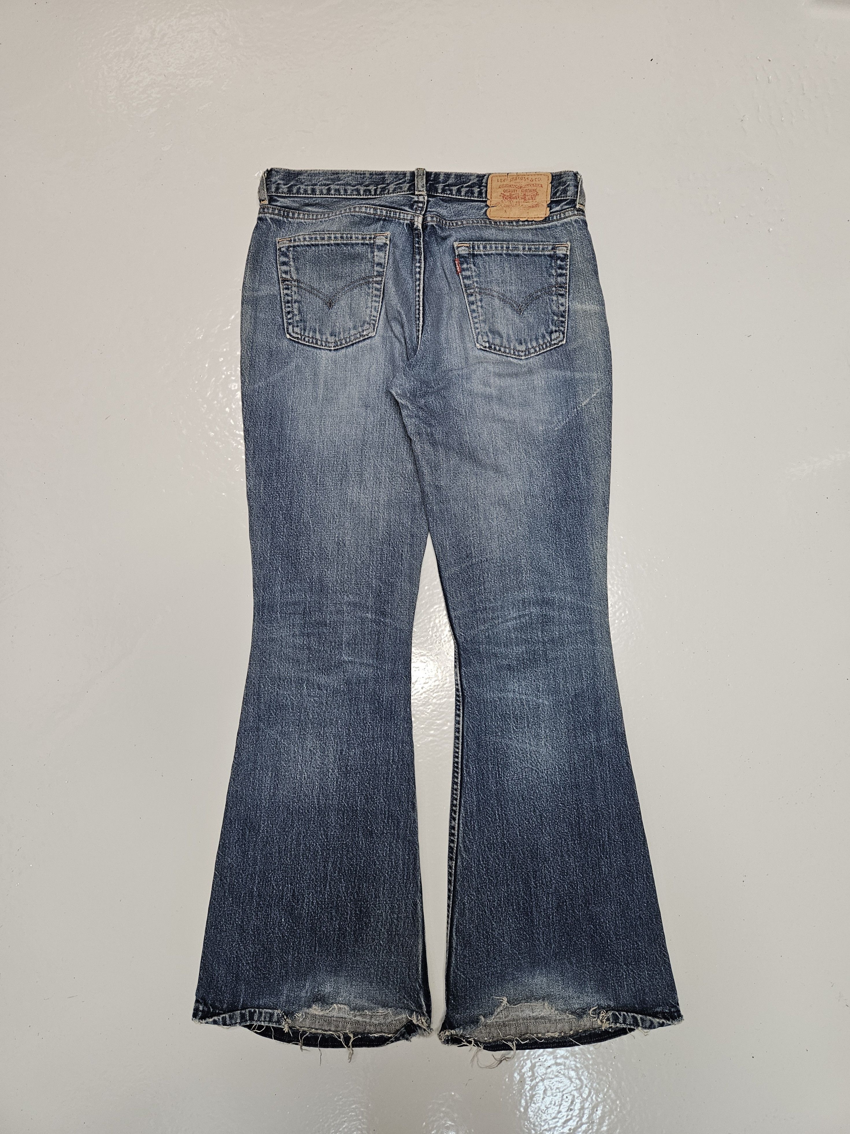 Levi's Vintage y2k levis 544 distressed flared denim Size US 31 - 2 Thumbnail
