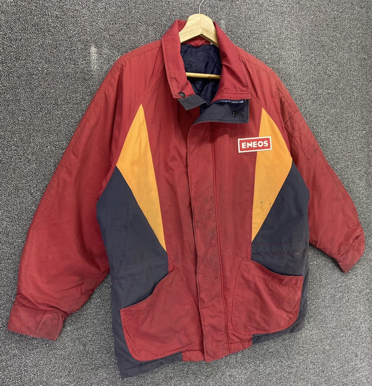 Japanese Brand Vintage ENEOS Workwear Spell Out Logo Bomber Jacket Size US L / EU 52-54 / 3 - 2 Thumbnail