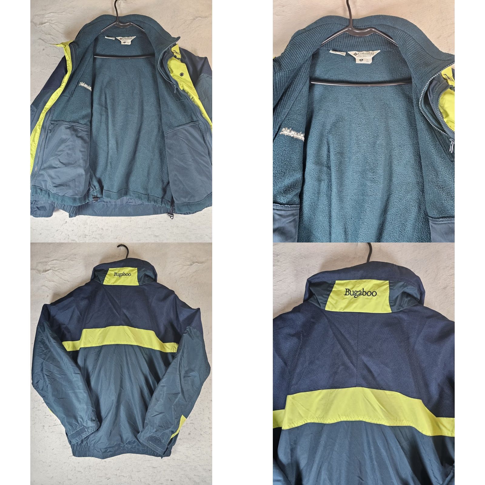 Etro VINTAGE Columbia Bugaboo 3-in-1 Jacket Green & Yellow Mens Large 90s Retro Size US L / EU 52-54 / 3 - 8 Thumbnail