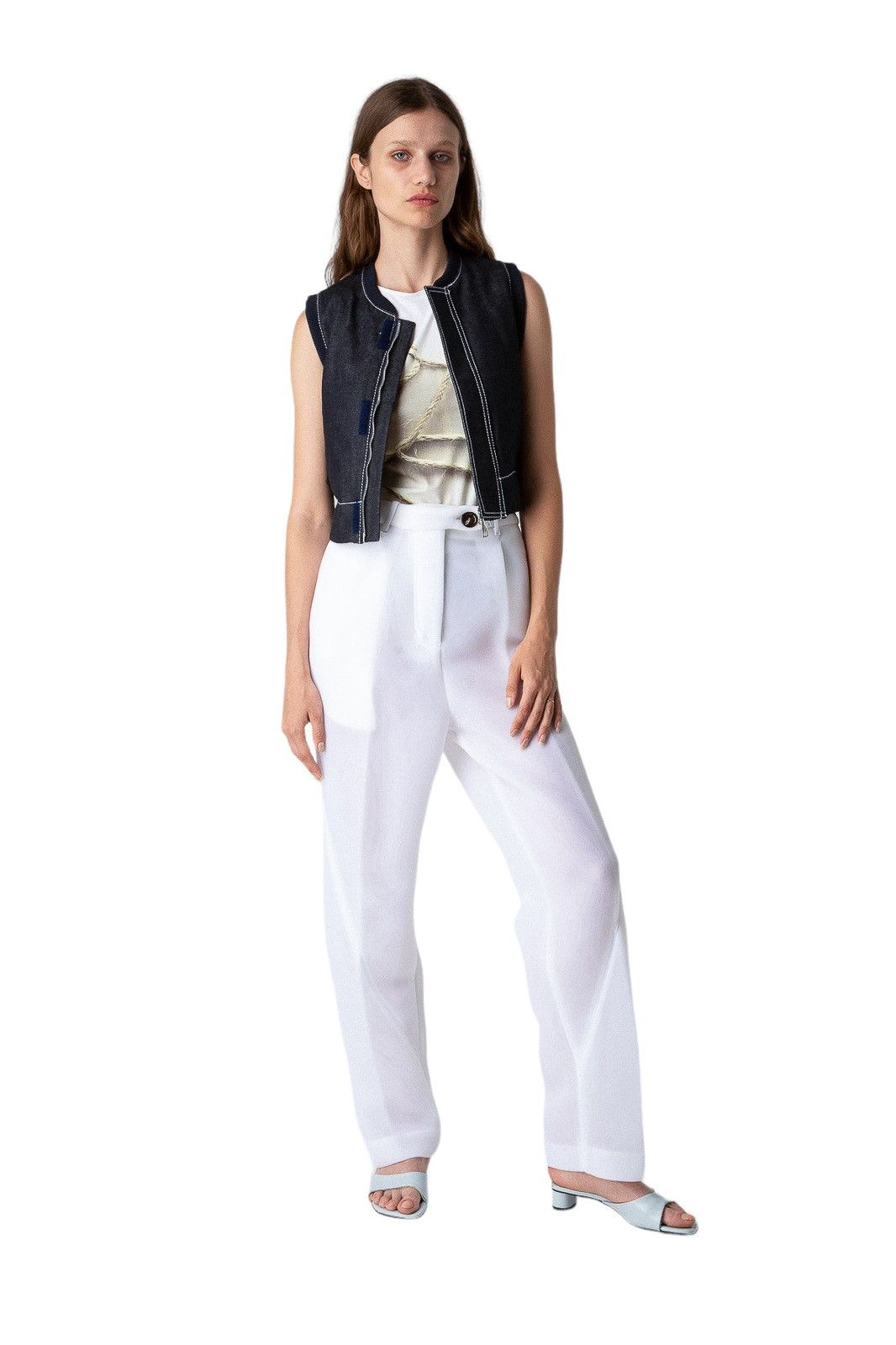 Peter Do Sz40 Foam Mesh Light Twist Seam Pant Size 28" / US 6 / IT 42 - 2 Thumbnail
