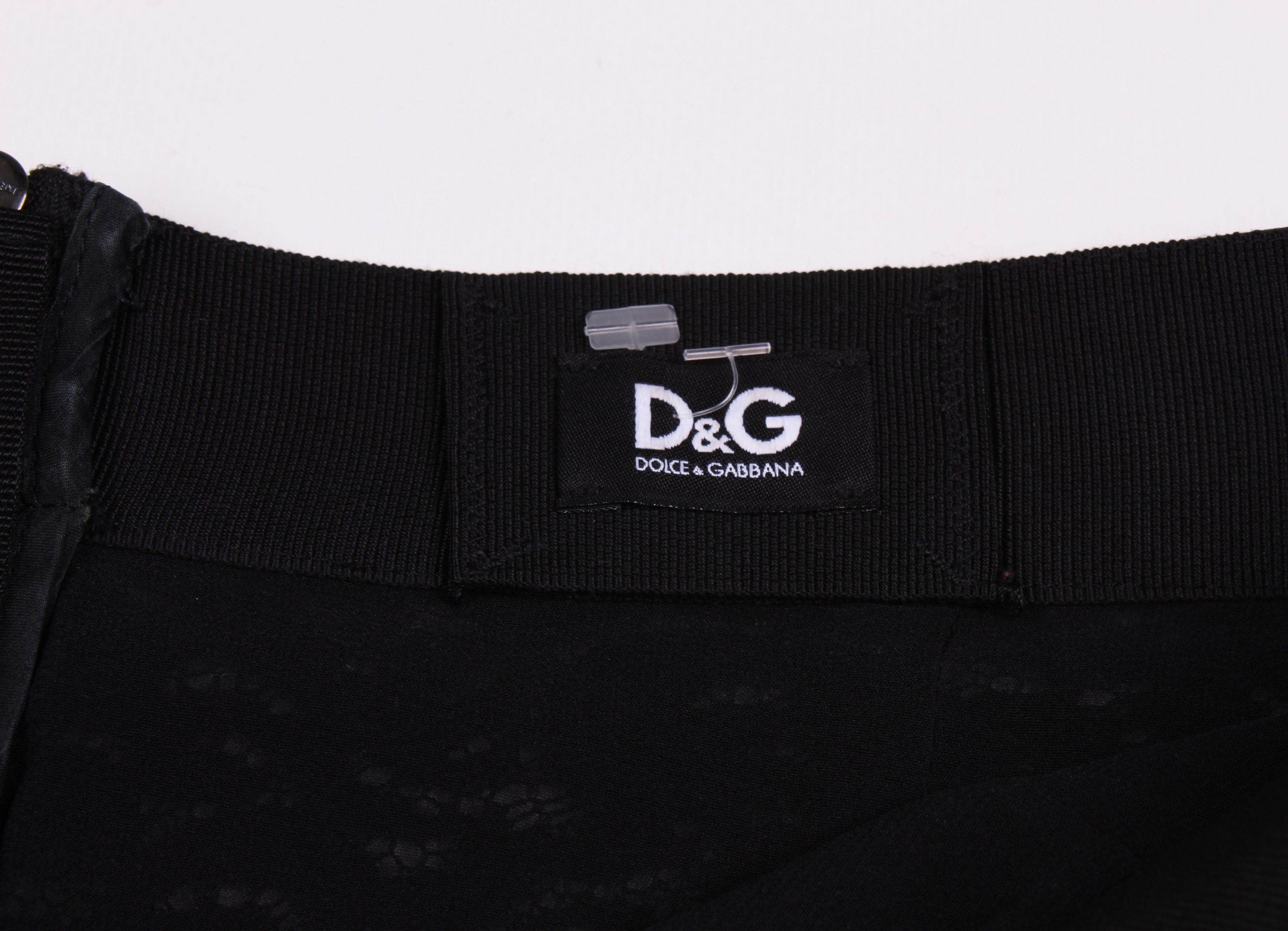 Dolce & Gabbana Dolce & Gabbana Guipure Black Pencil Skirt Size 30" / US 8 / IT 44 - 5 Thumbnail