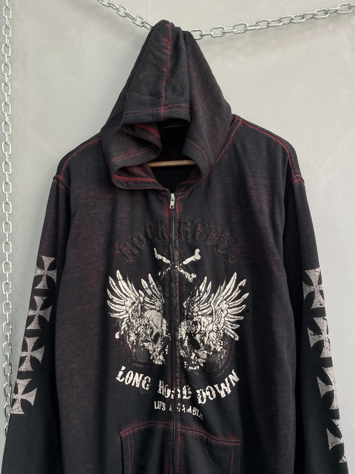 Other Rare skull affliction style hoodie y2k hype Size US L / EU 52-54 / 3 - 2 Thumbnail