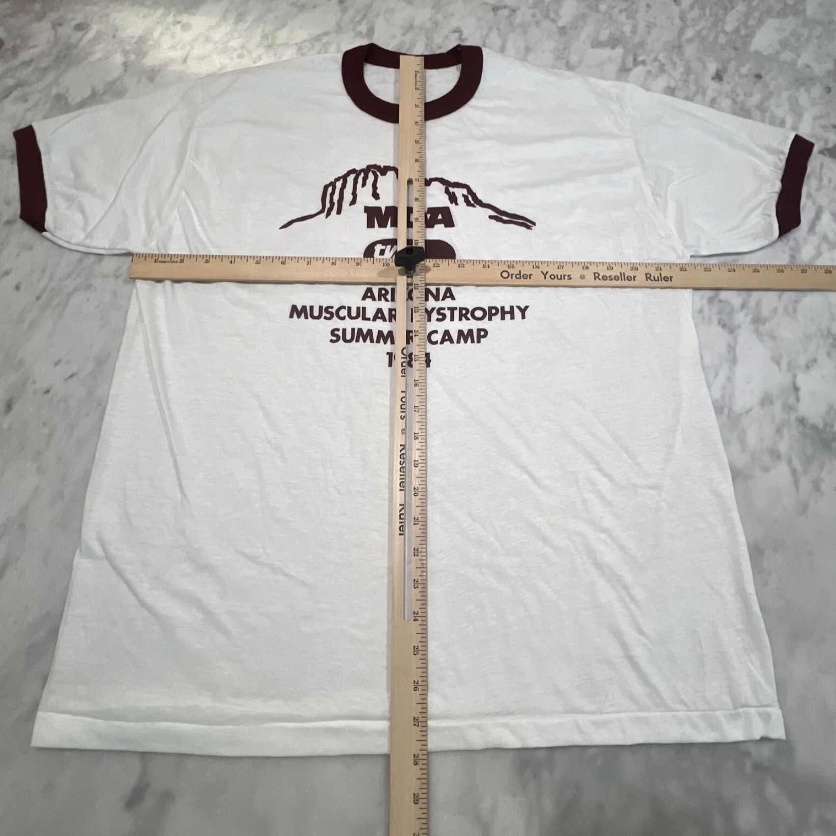 Vintage VINTAGE 1984 Arizona Muscular Dystrophy Summer Camp T-Shirt XL White Men Shirt Size US XL / EU 56 / 4 - 7 Thumbnail