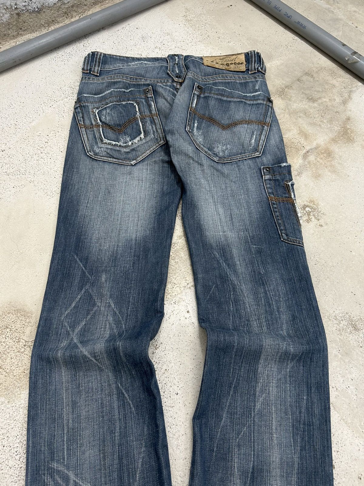 Le Grande Bleu (L.G.B.) Camel Road Distressed Embellished Jeans Size US 29 - 10 Thumbnail